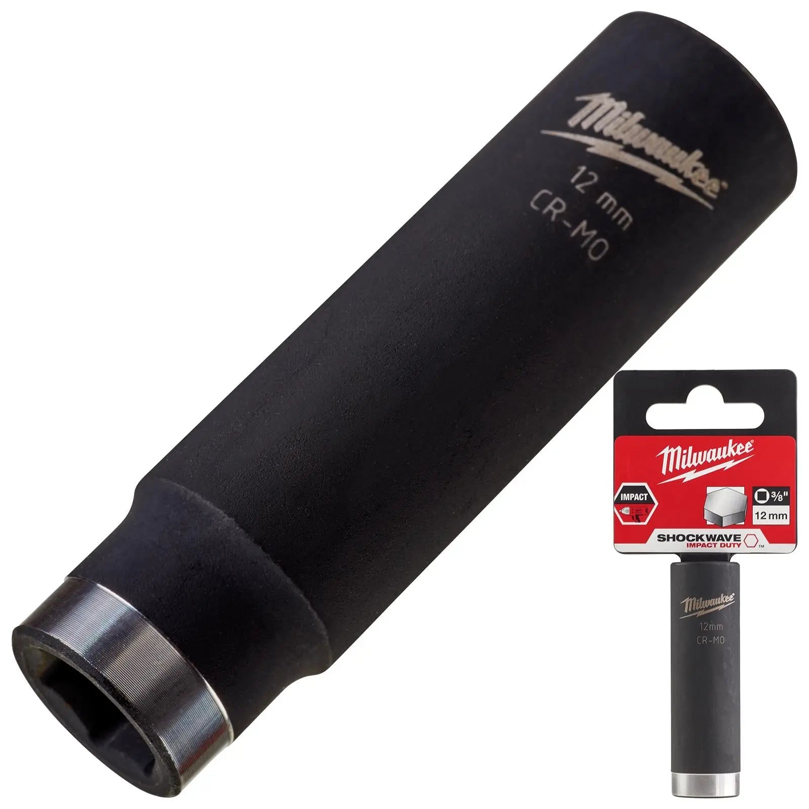 Milwaukee Impact Sockets Deep 3/8" Drive Shockwave Impact Duty