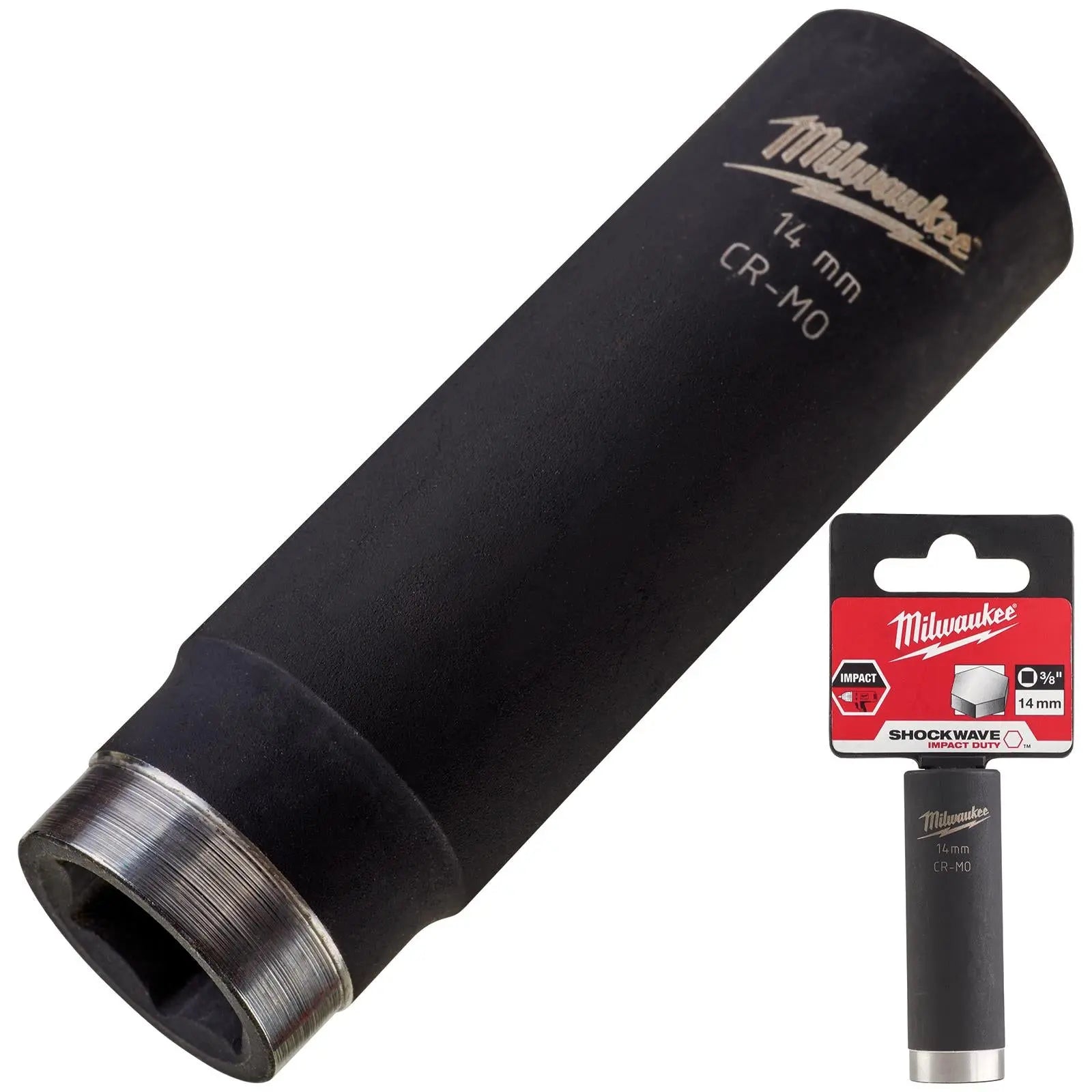 Milwaukee Impact Sockets Deep 3/8" Drive Shockwave Impact Duty