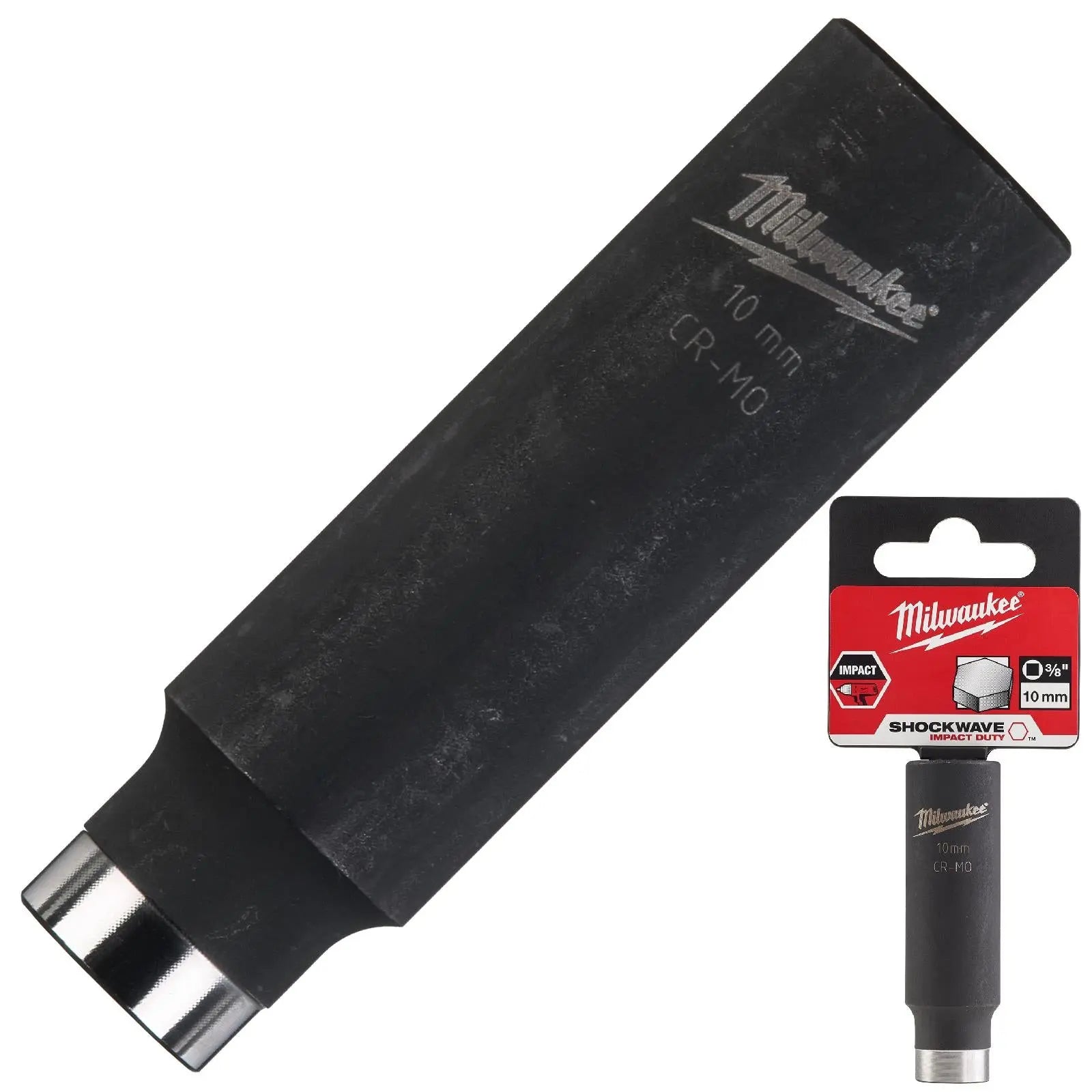 Milwaukee Impact Sockets Deep 3/8" Drive Shockwave Impact Duty