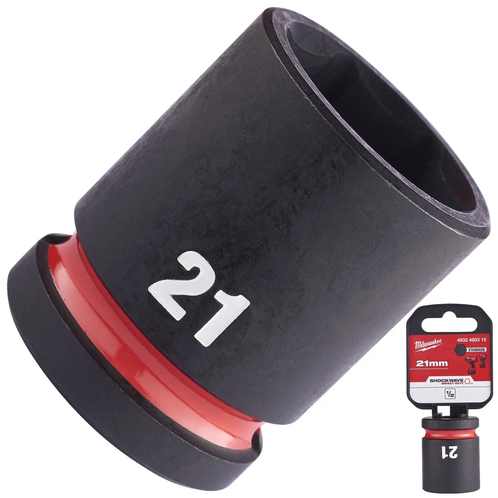 Milwaukee Impact Sockets Standard 1/2" Drive 8-32mm SHOCKWAVE Impact Duty