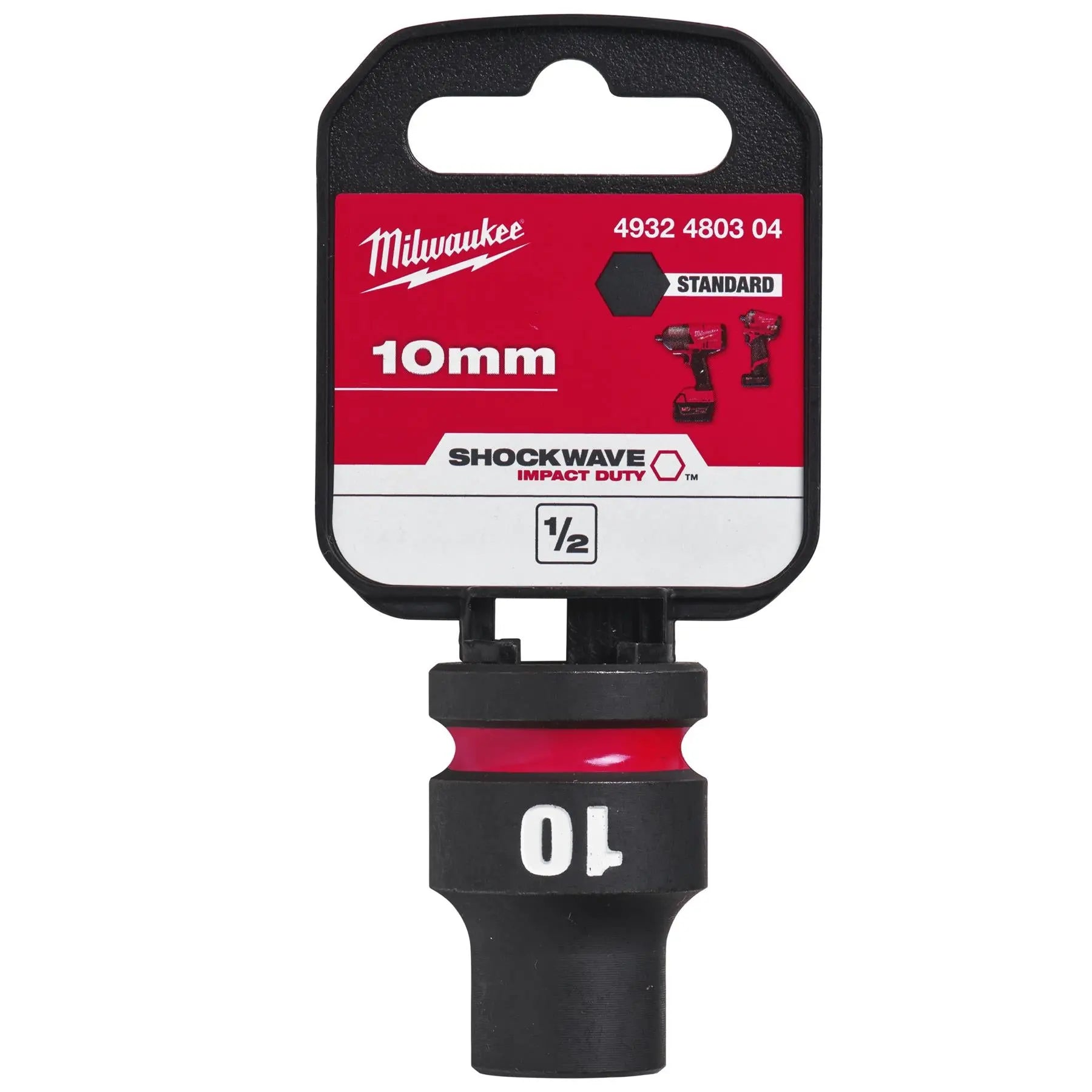 Milwaukee Impact Sockets Standard 1/2" Drive 8-32mm SHOCKWAVE Impact Duty
