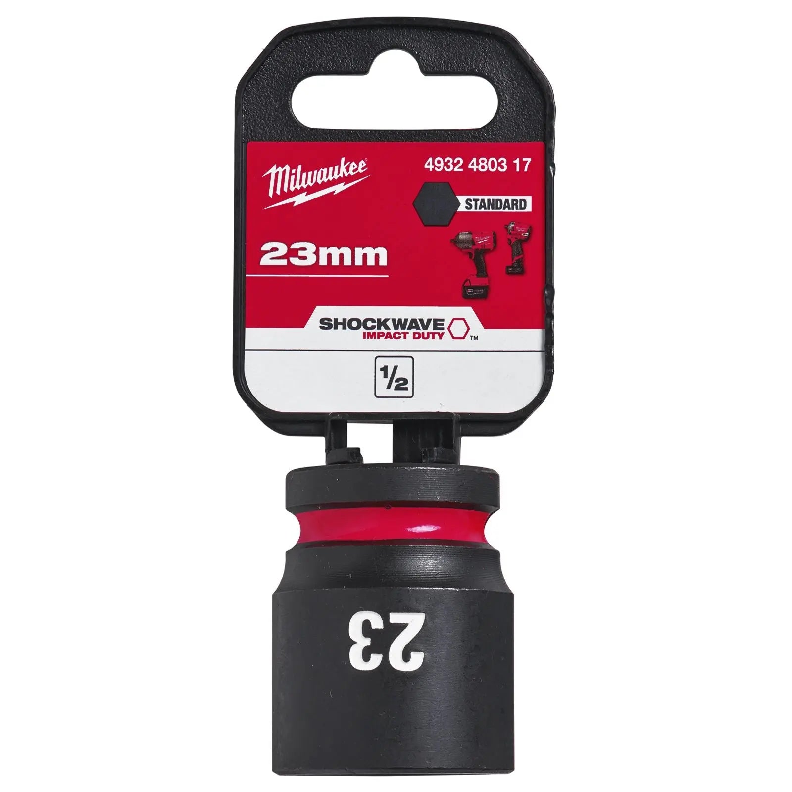 Milwaukee Impact Sockets Standard 1/2" Drive 8-32mm SHOCKWAVE Impact Duty