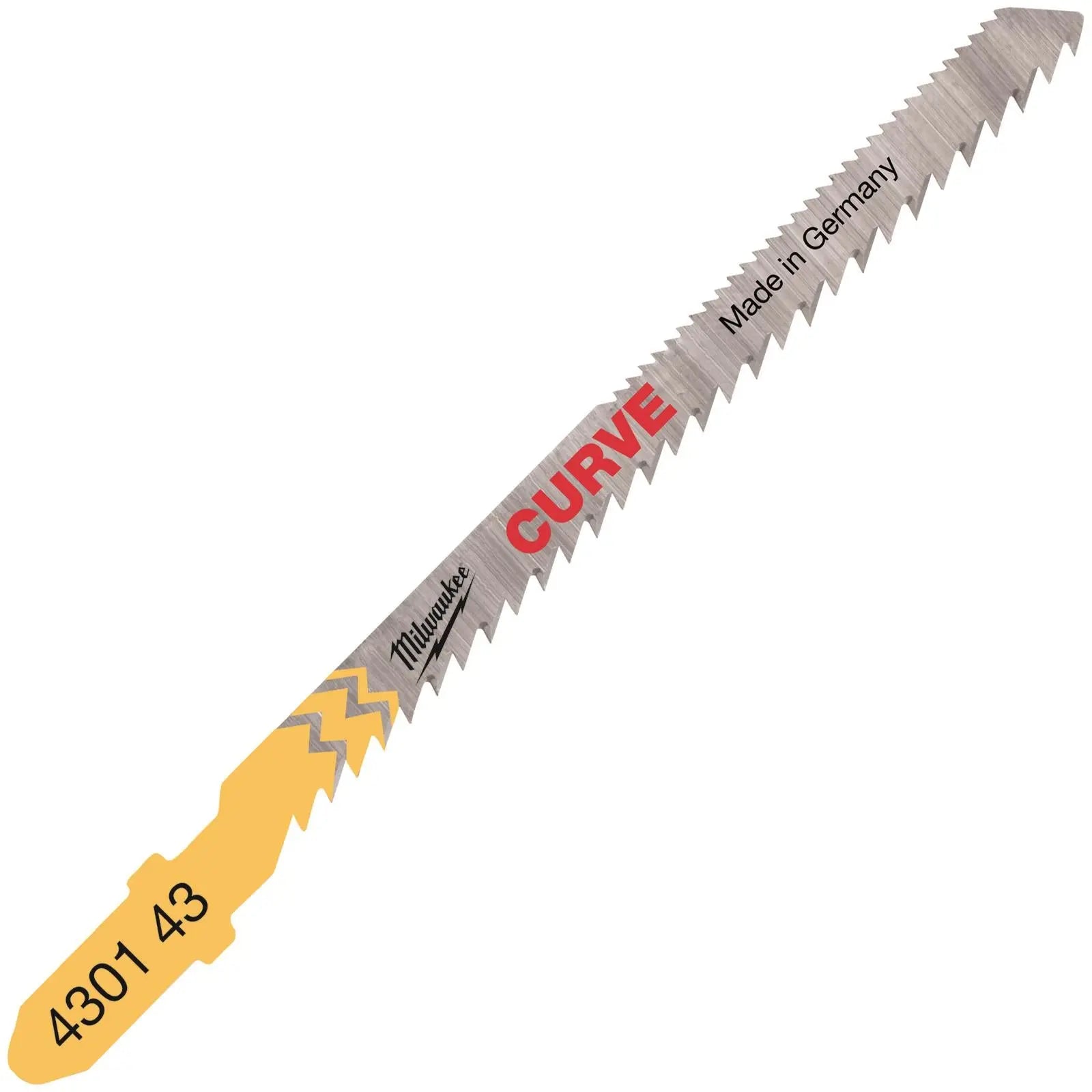 Milwaukee Jigsaw Blades Wood and Plastic 5 Pack Curved Cutting Blade 75mm x 2.5mm