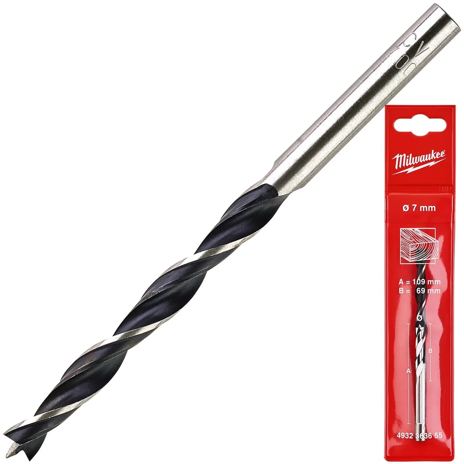 Milwaukee Lip and Spur Brad Point Wood Drill Bits