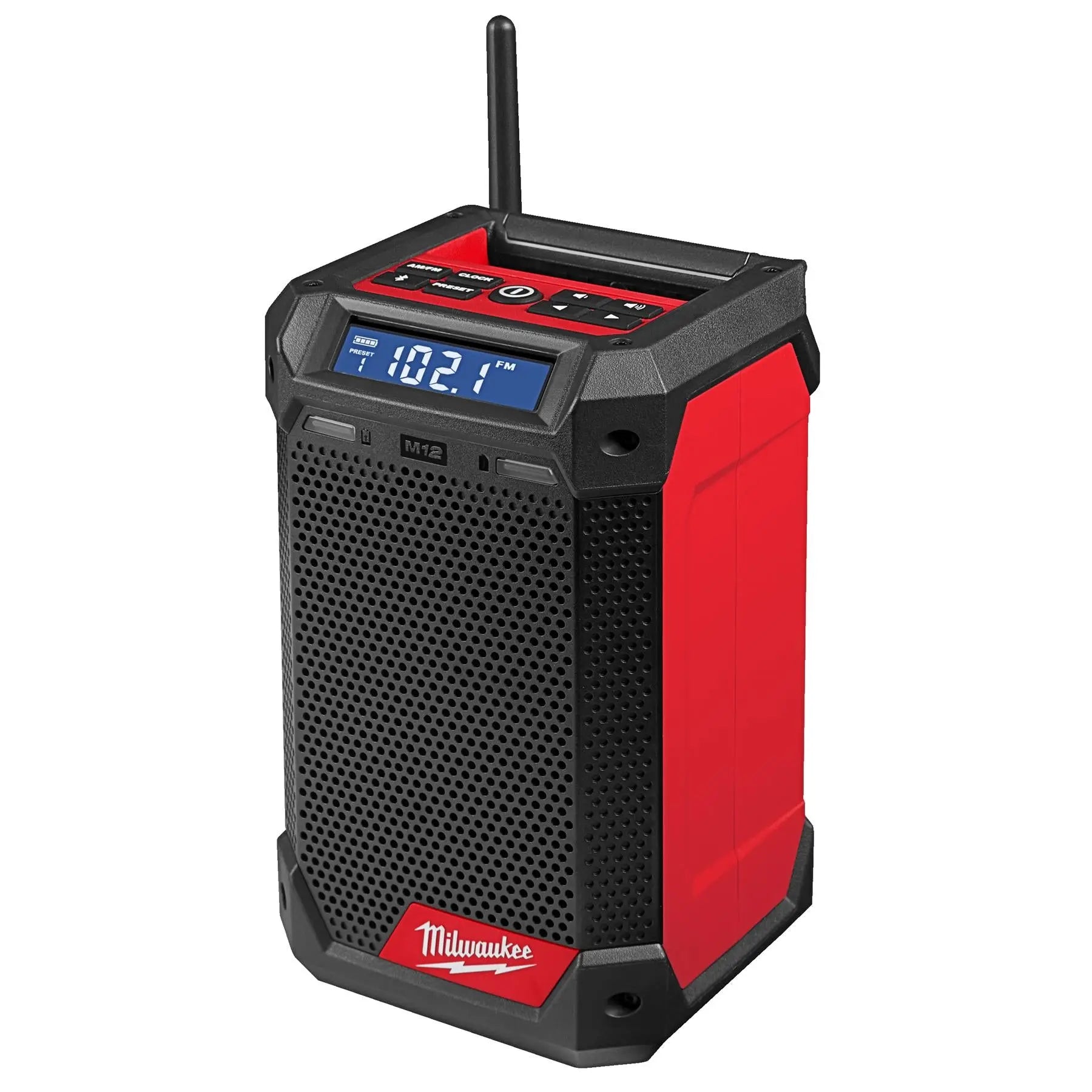 Milwaukee M12 12V Cordless Radio Charger DAB+ Bare Unit M12RCDAB+-0 White Rose Tools