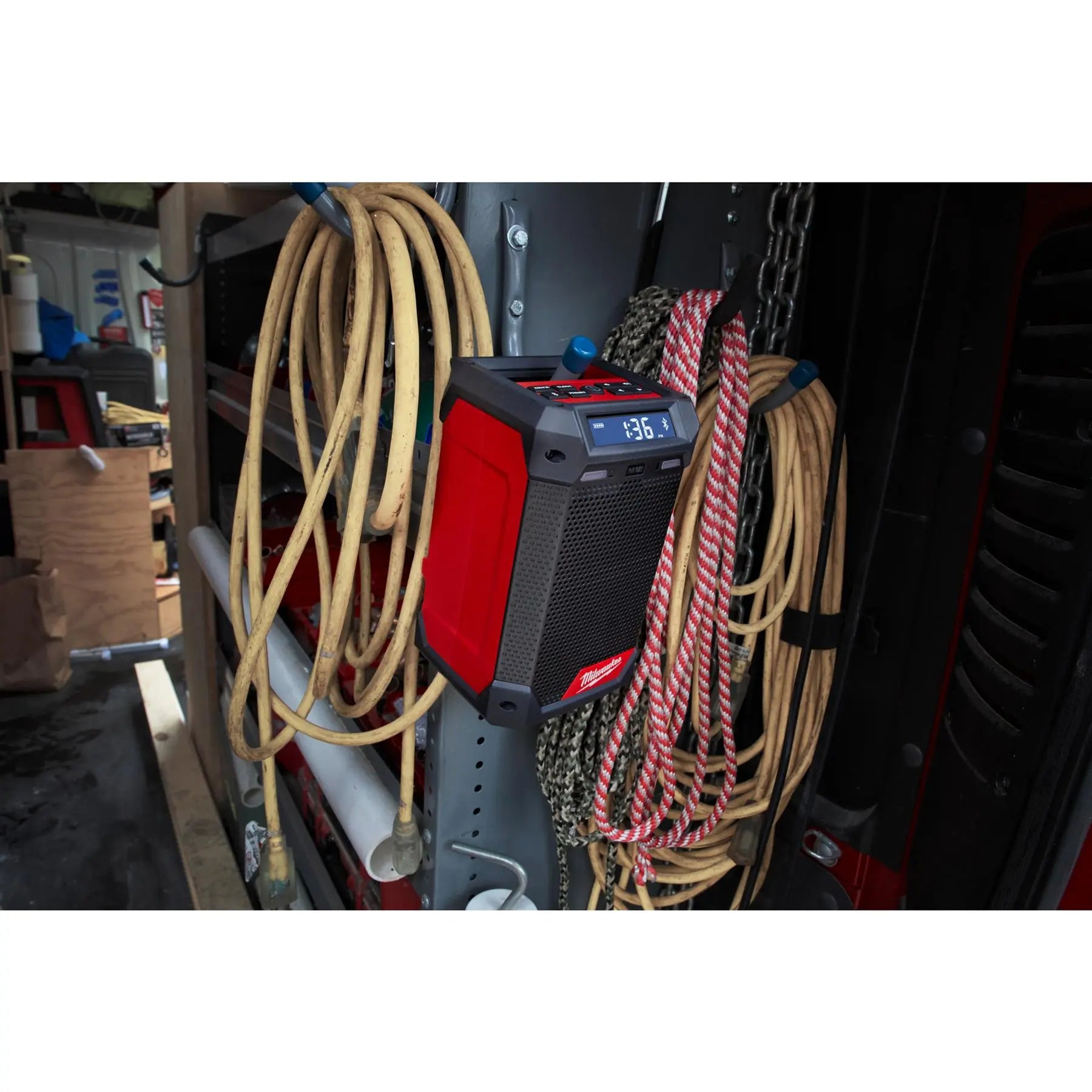 Milwaukee M12 12V Cordless Radio Charger DAB+ Bare Unit M12RCDAB+-0 White Rose Tools