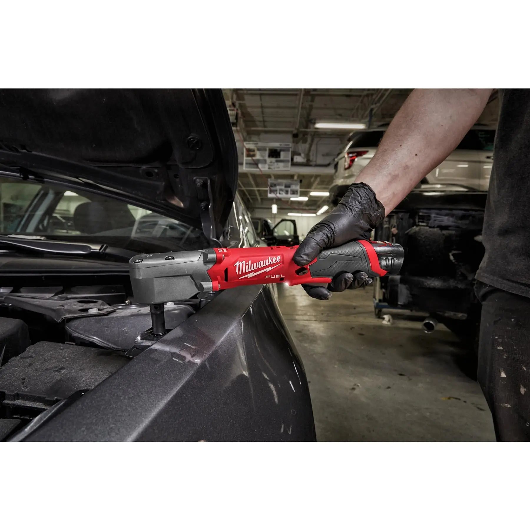 Milwaukee M12 12V Fuel 1/2" Right Angle Impact Wrench With Friction Ring Bare Unit M12FRAIWF12-0 White Rose Tools