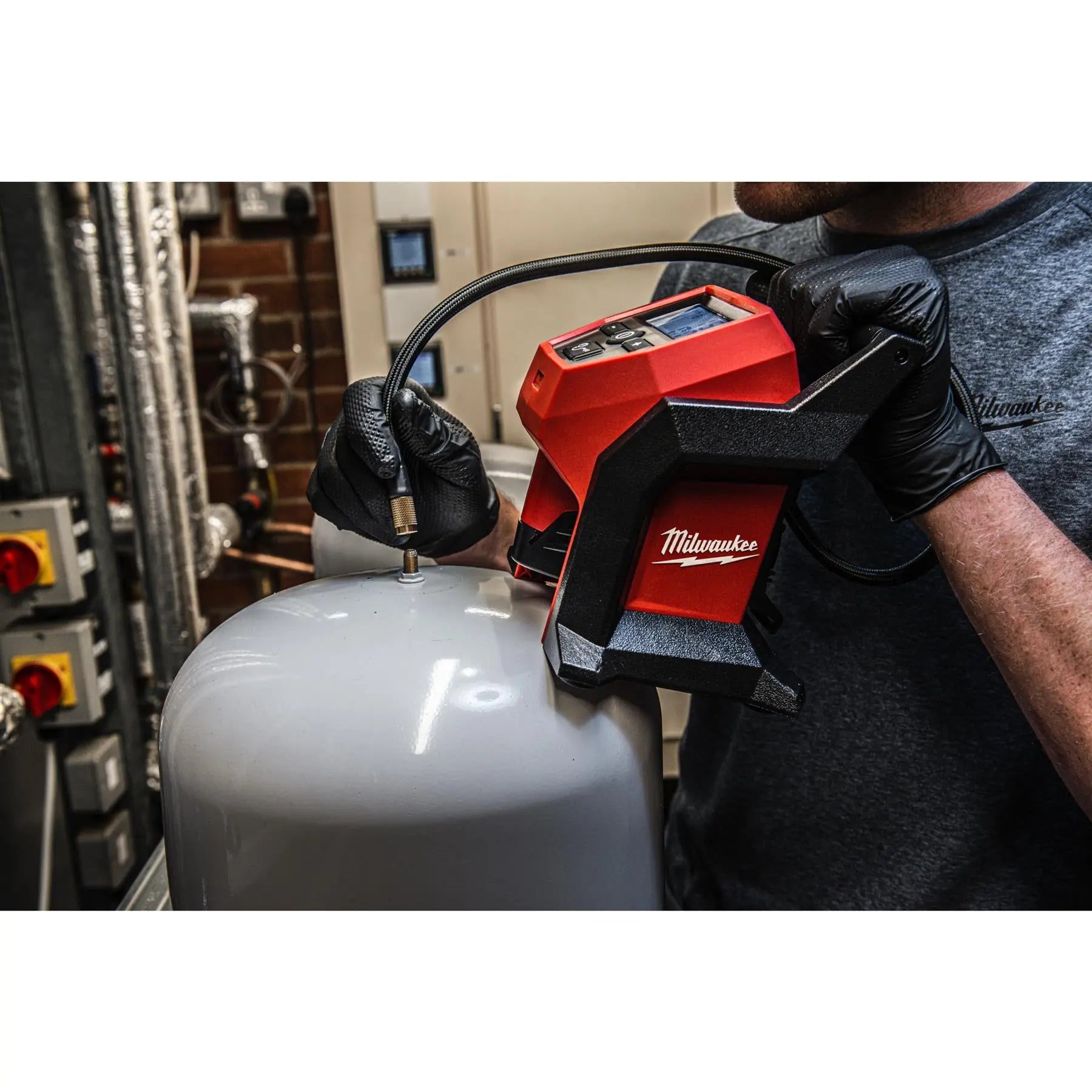 Milwaukee M12 12V Sub Compact Cordless Inflator Bare Unit M12BI-0 White Rose Tools