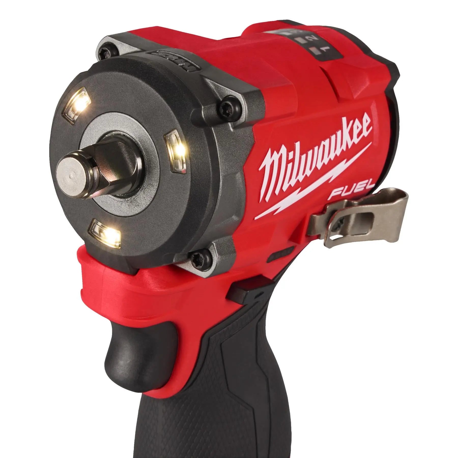 Milwaukee M12 Fuel 12V 1/2" Drive Cordless Compact Impact Wrench Friction Ring 2 x 5Ah HO Battery + Charger M12FCIWF12G3-502X White Rose Tools