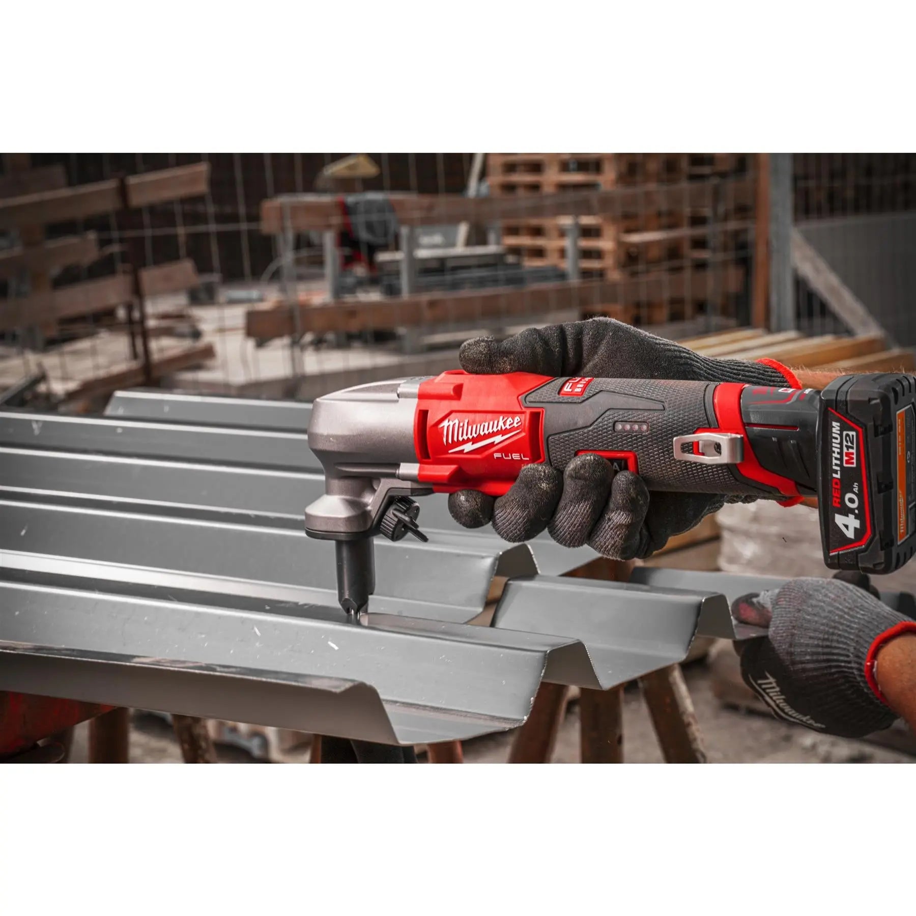 Milwaukee M12 Fuel 12V 1.6mm Cordless Nibbler in HD Box Bare Unit M12FN16-0X White Rose Tools