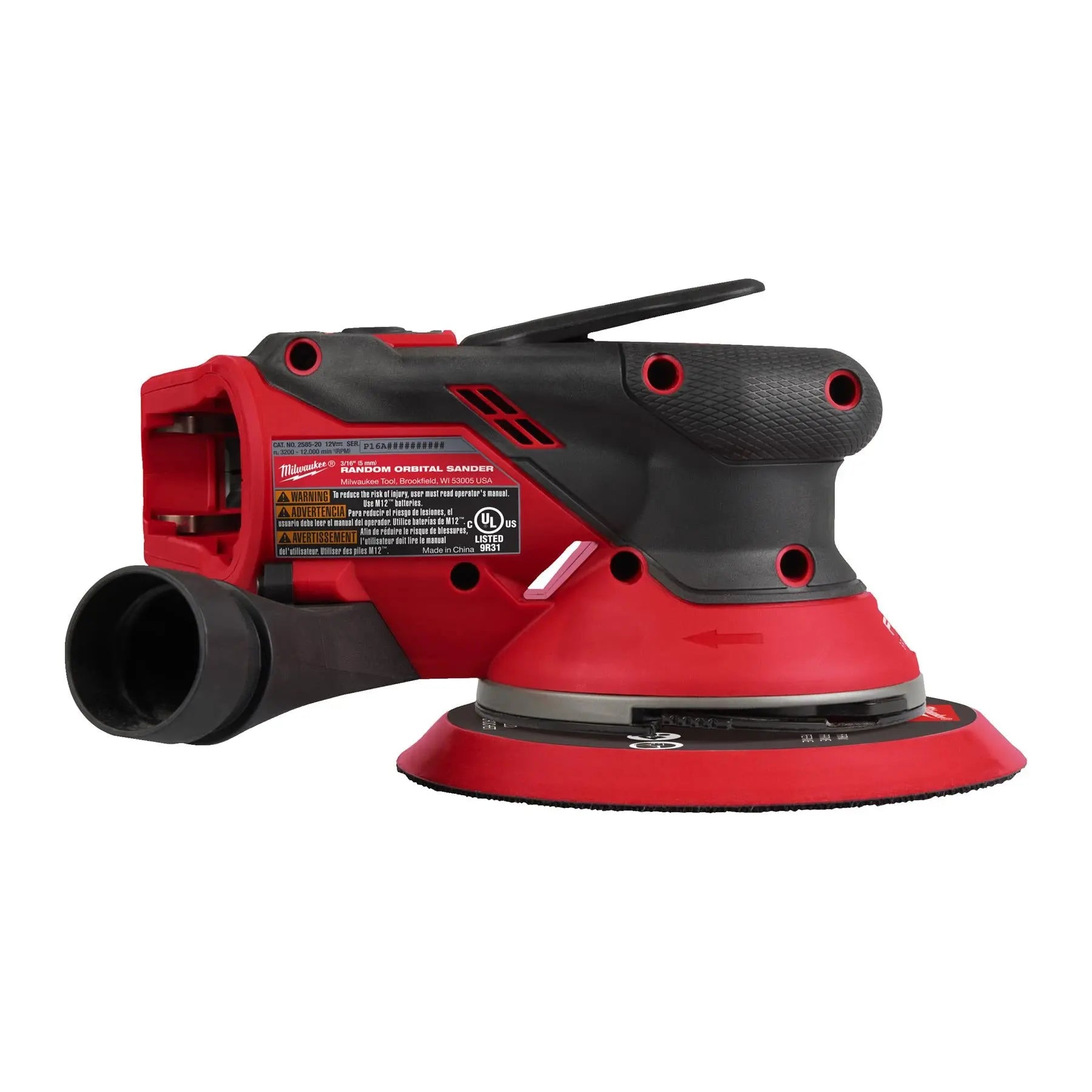 Milwaukee M12 Fuel 12V 150mm Cordless Random Orbital Sander with 5mm Orbit Bare Unit M12FROS5-0 White Rose Tools