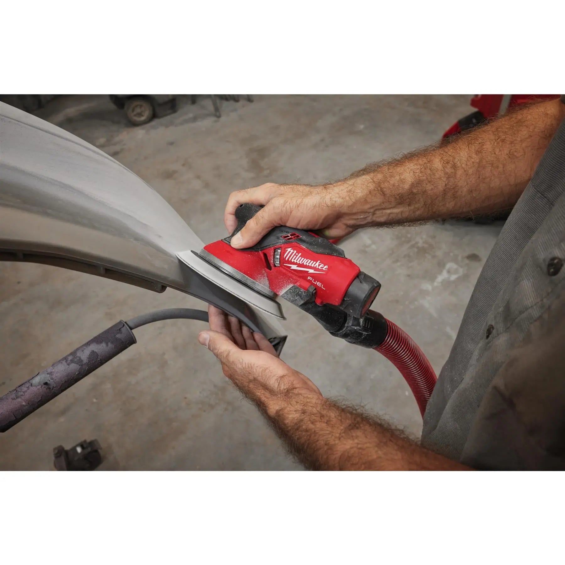 Milwaukee M12 Fuel 12V 150mm Cordless Random Orbital Sander with 5mm Orbit Bare Unit M12FROS5-0 White Rose Tools