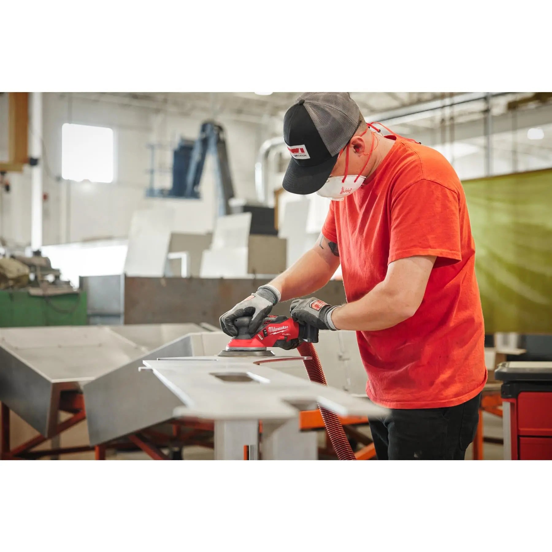 Milwaukee M12 Fuel 12V 150mm Cordless Random Orbital Sander with 5mm Orbit Bare Unit M12FROS5-0 White Rose Tools