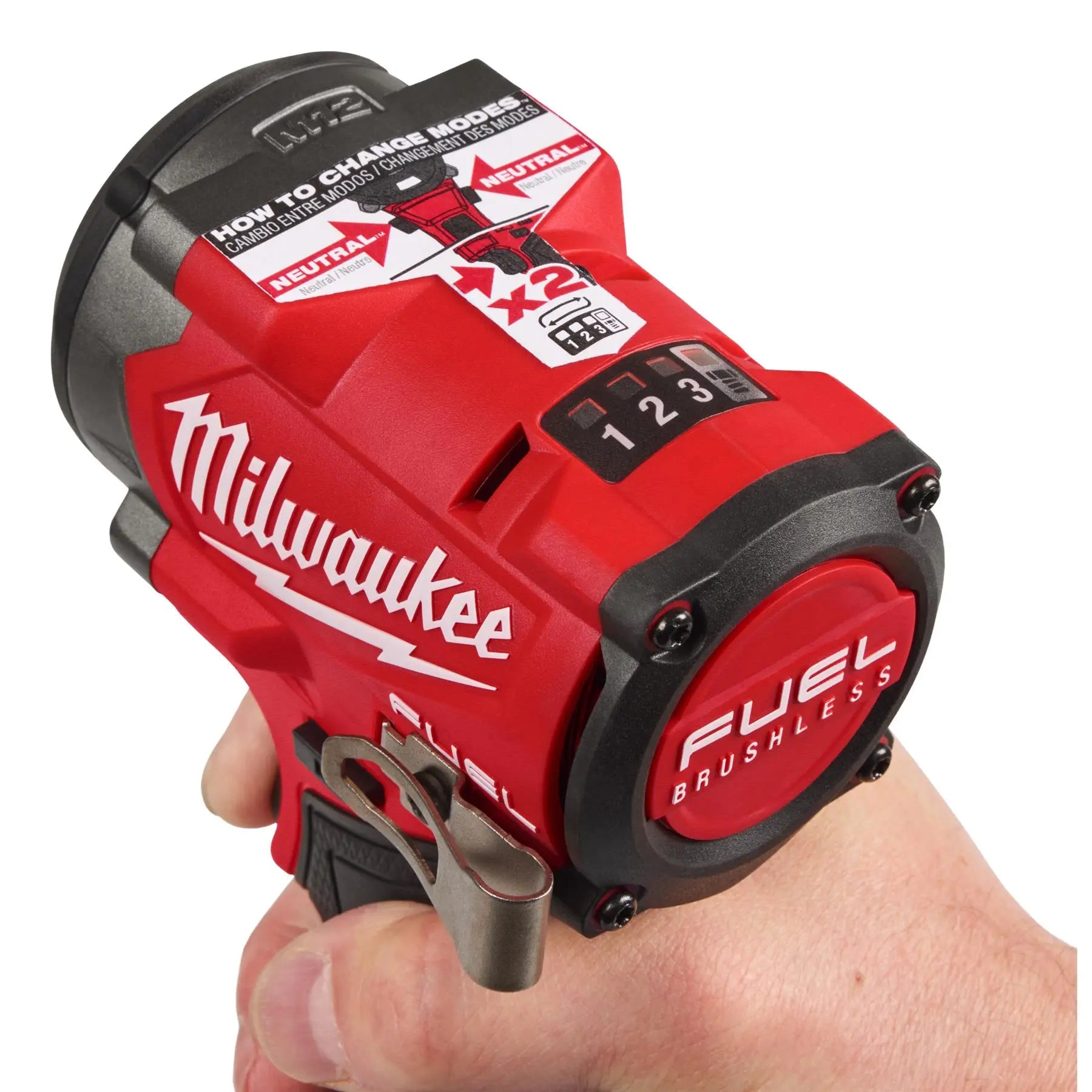 Milwaukee M12 Fuel 12V 3/8" Drive Cordless Compact Impact Wrench Friction Ring 2 x 5Ah HO Battery + Charger M12FCIWF38G3-502X White Rose Tools