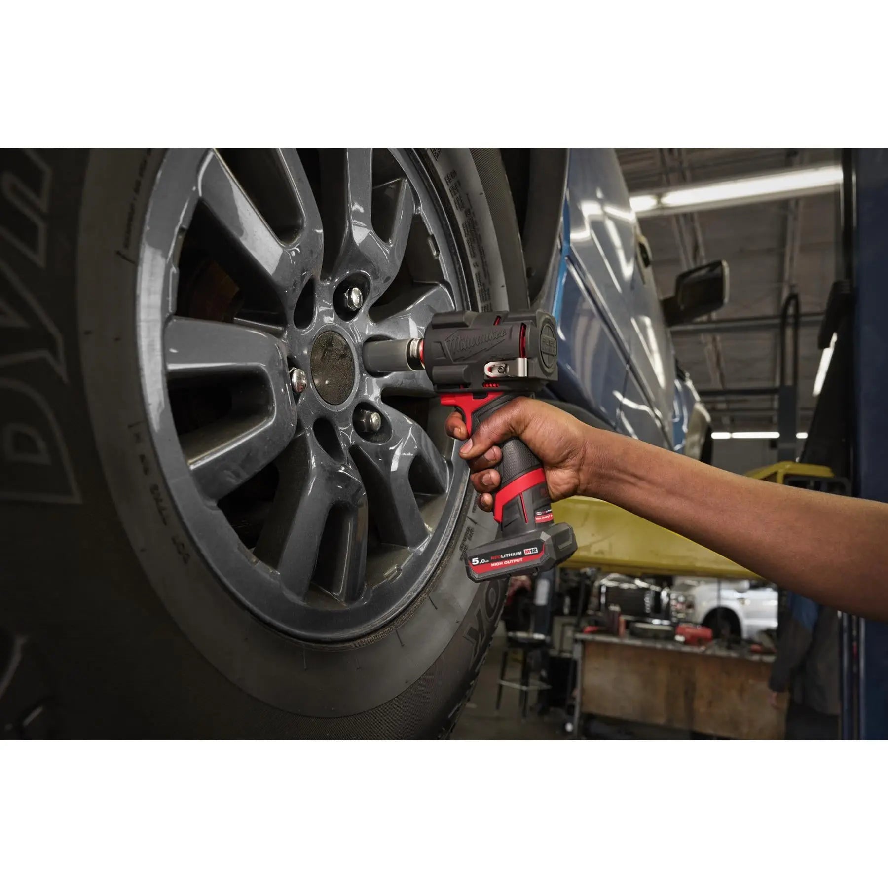 Milwaukee M12 Fuel 12V 3/8" Drive Cordless Compact Impact Wrench Friction Ring 2 x 5Ah HO Battery + Charger M12FCIWF38G3-502X White Rose Tools