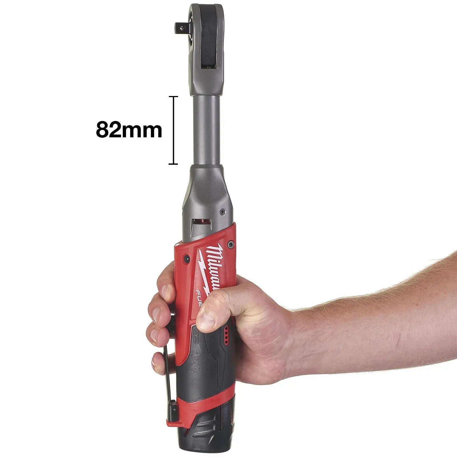Milwaukee M12 Fuel 12V 3/8" Drive Cordless Extended Reach Ratchet Bare Unit M12FIR38LR-0 White Rose Tools