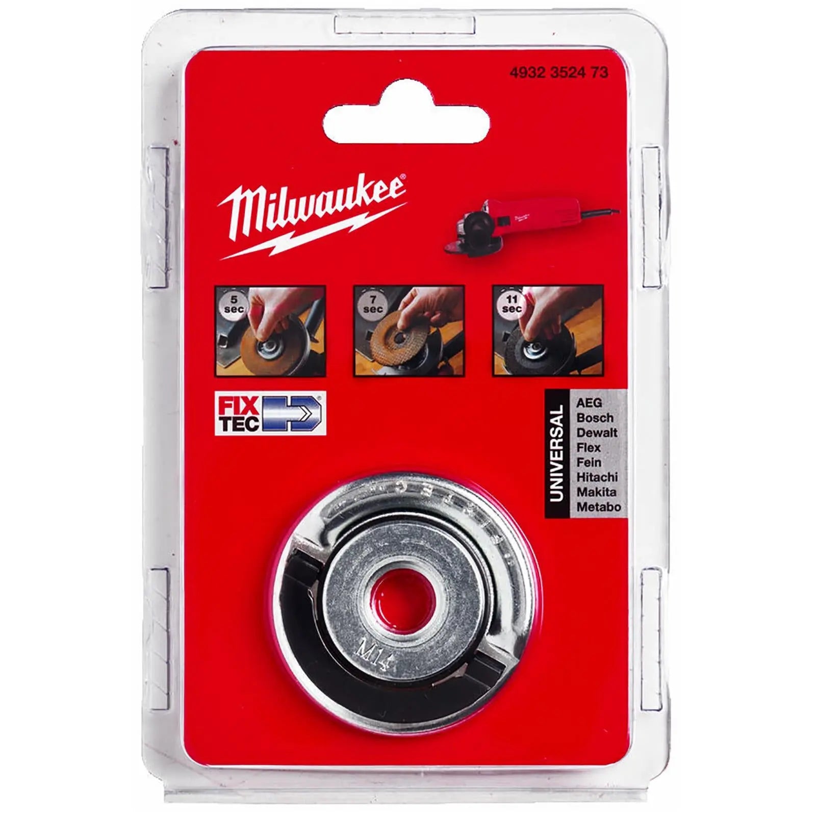 Milwaukee M14 Thread FIXTEC Nut for Angle Grinders