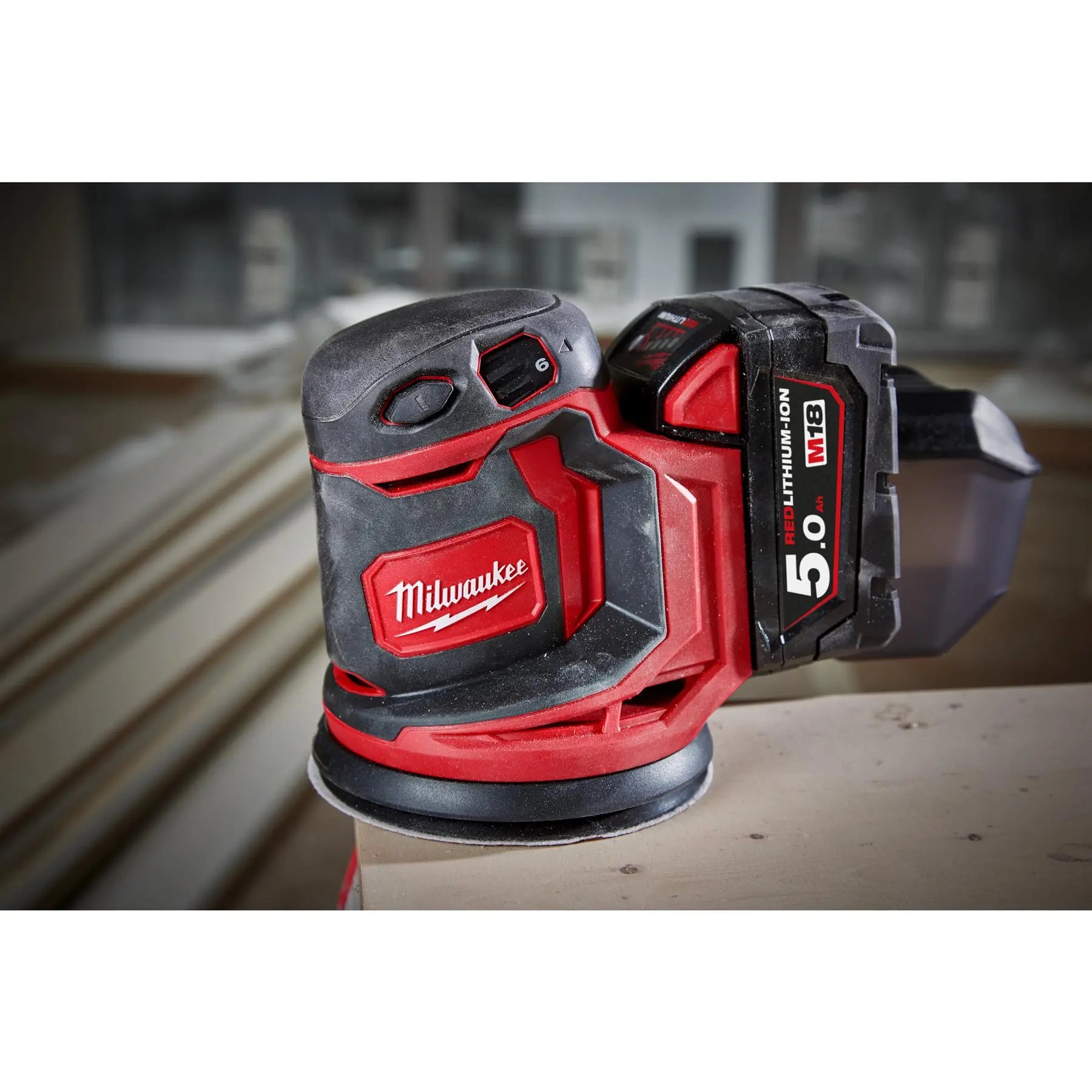 Milwaukee M18 18V 125mm Cordless Random Orbital Sander Bare Unit M18BOS125-0 White Rose Tools