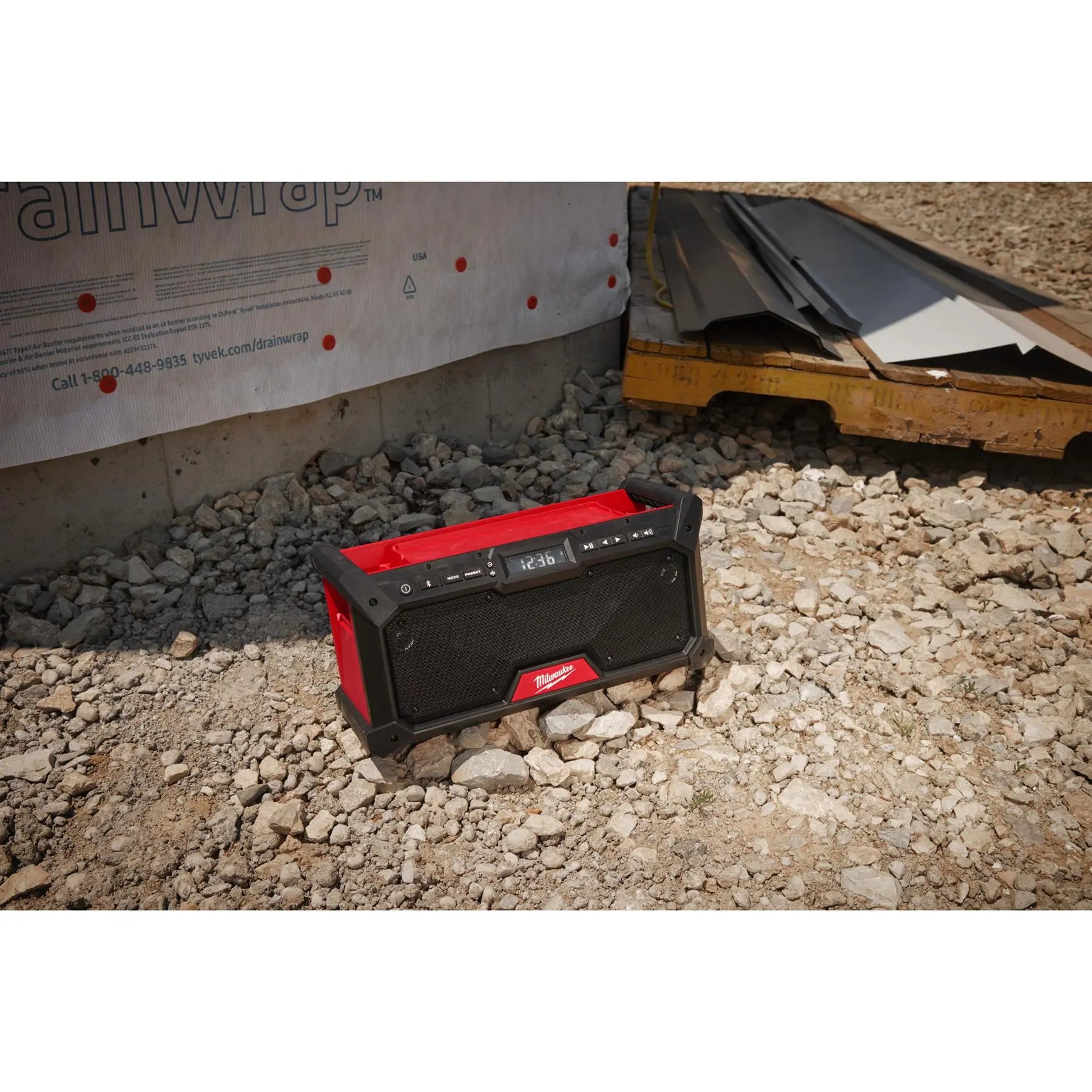 Milwaukee M18 18V Cordless Jobsite Radio DAB+ Bare Unit M18RADDAB+G2-0 White Rose Tools
