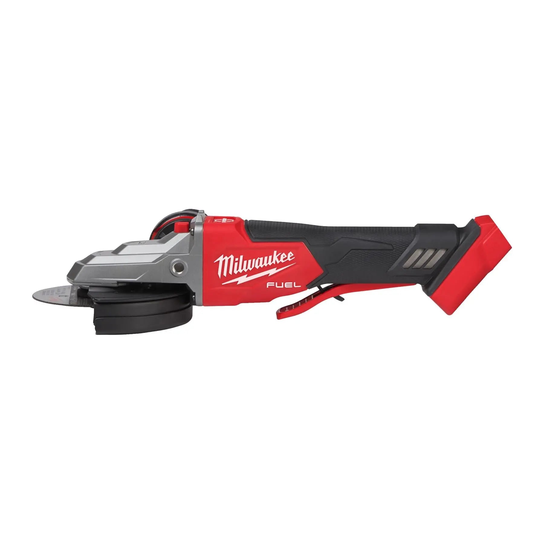 Milwaukee M18 18V Fuel 125mm Flathead Braking Cordless Angle Grinder with Paddle Switch Bare Unit M18FSAGF125XPDB-0X White Rose Tools