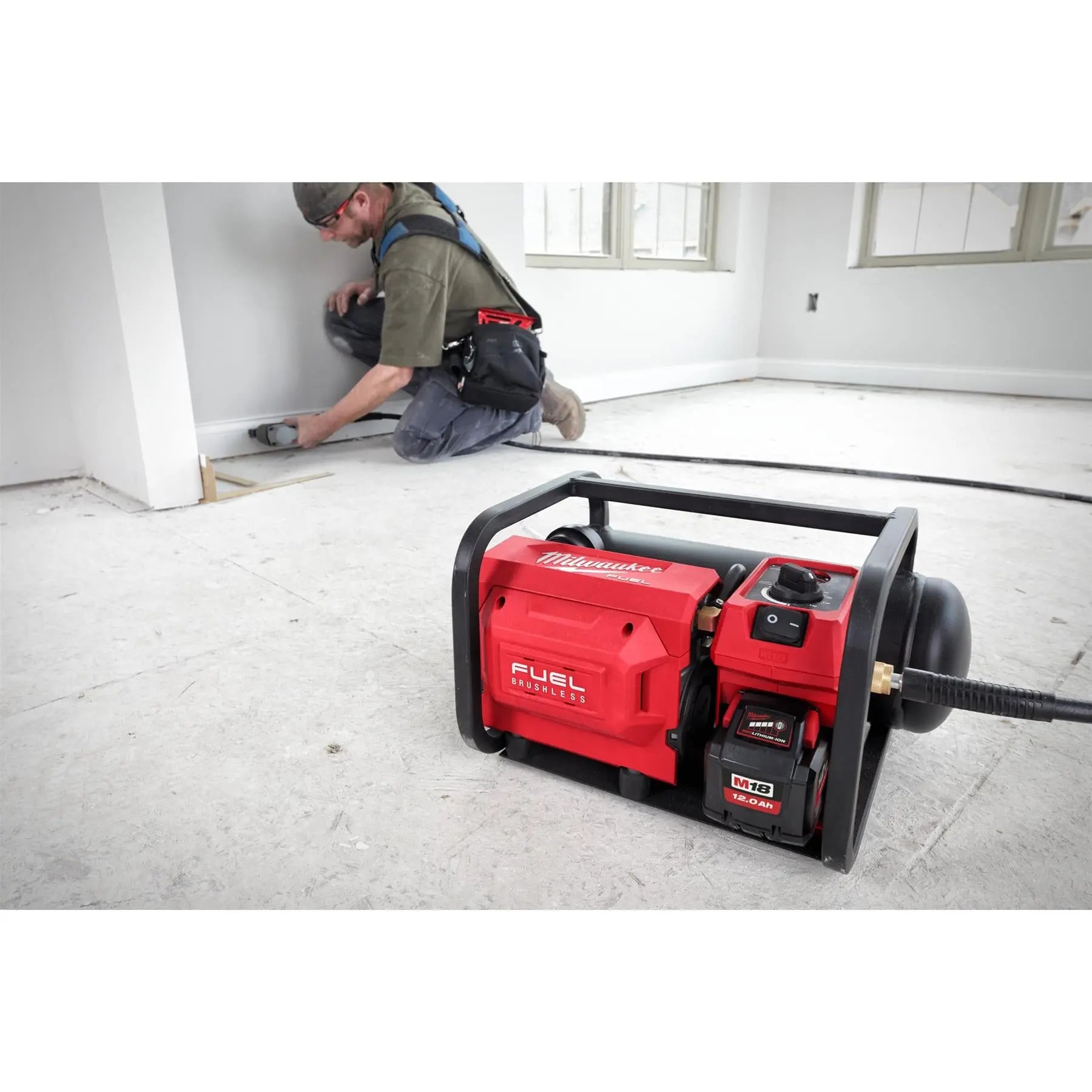 Milwaukee M18 18V Fuel Cordless Air Compressor Bare Unit M18FAC-0 White Rose Tools
