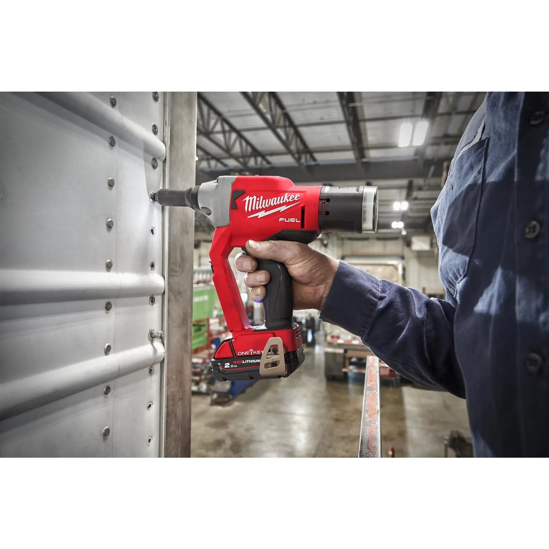 Milwaukee M18 18V Fuel One-Key Cordless Rivet Tool in HD Box Bare Unit M18ONEFPRT-0X White Rose Tools