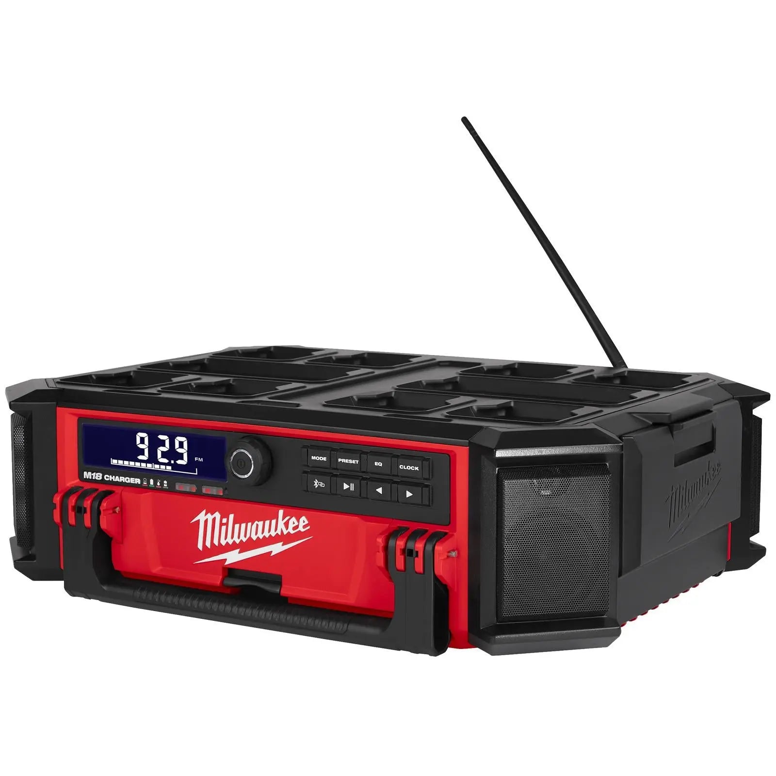 Milwaukee M18 18V PACKOUT Radio Charger DAB+ AM/FM Bare Unit M18PRCDAB+-0 White Rose Tools