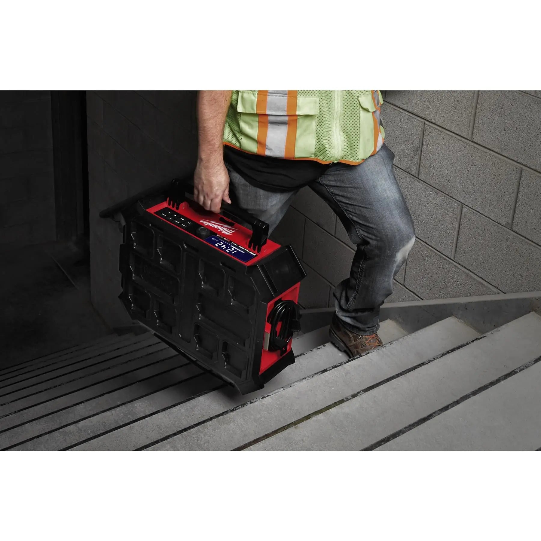 Milwaukee M18 18V PACKOUT Radio Charger DAB+ AM/FM Bare Unit M18PRCDAB+-0 White Rose Tools