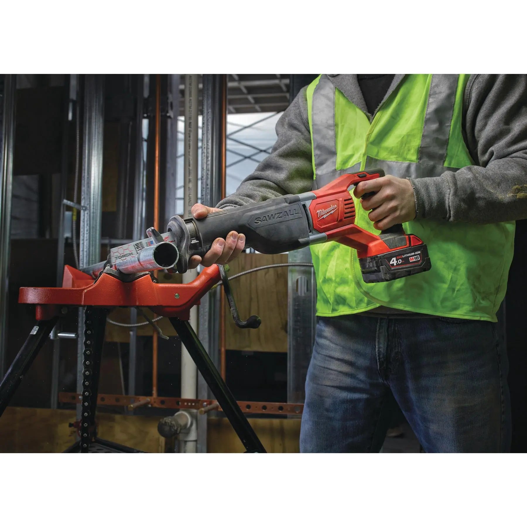 Milwaukee M18 18V SAWZALL Cordless Reciprocating Saw Bare Unit M18BSX-0 White Rose Tools