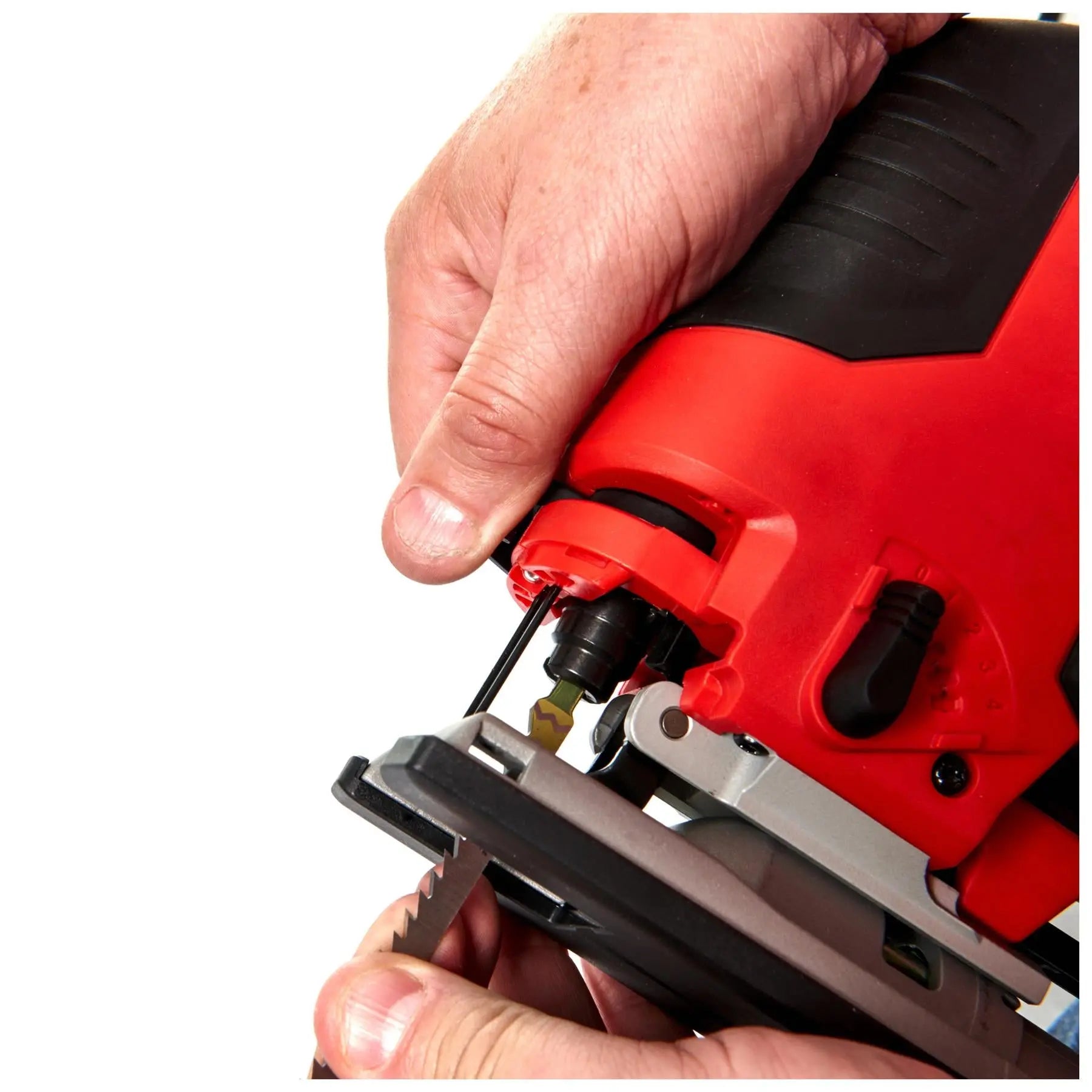 Milwaukee M18 18V Top Handle Jigsaw FIXTEC Quick Change Bare Unit M18BJS-0 White Rose Tools