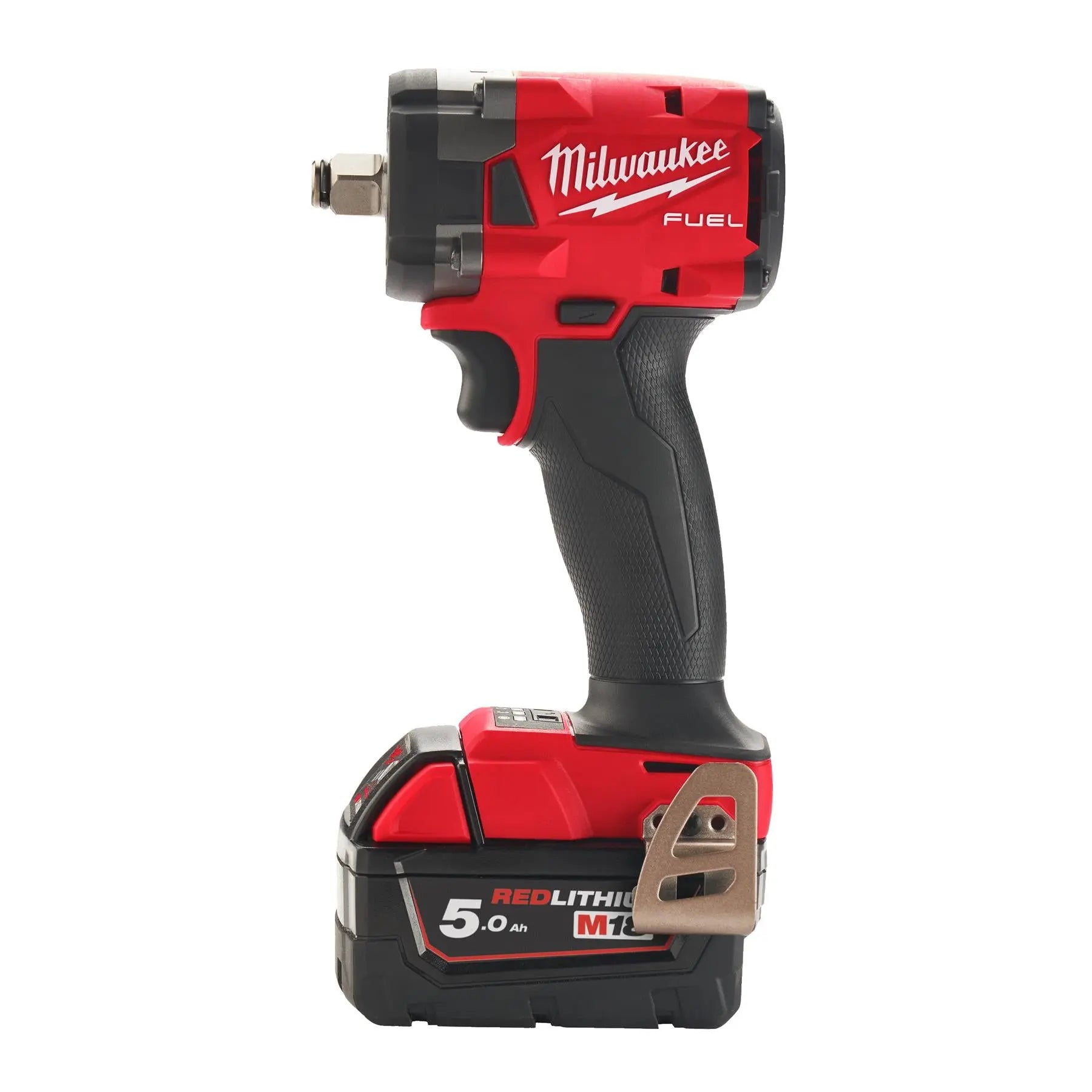 Milwaukee M18 Fuel 18V 1/2" Drive Cordless Compact Impact Wrench Friction Ring 2 x 5Ah Battery + Charger M18FIW2F12-502X White Rose Tools
