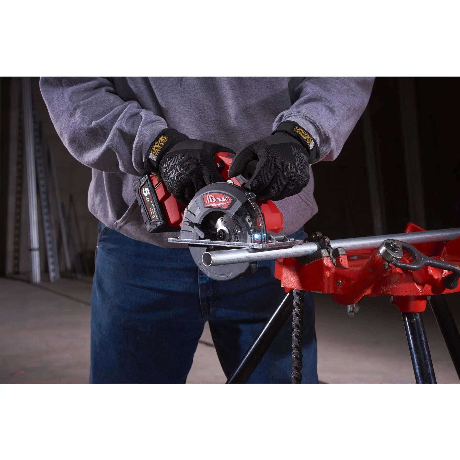 Milwaukee M18 Fuel 18V 57mm Metal Cordless Circular Saw 150mm Blade Bare Unit M18FMCS-0 White Rose Tools