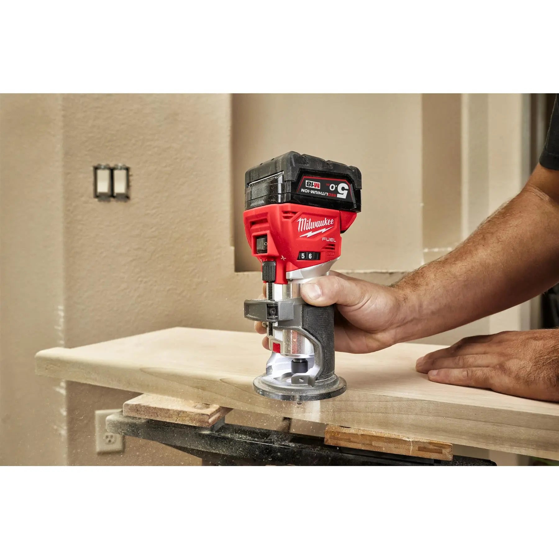 Milwaukee M18 Fuel 18V Cordless 1/4" Trim Router in HD Box Bare Unit M18FTR-0X White Rose Tools