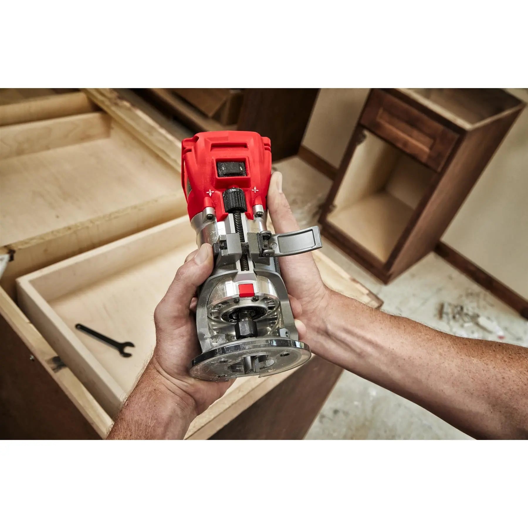 Milwaukee M18 Fuel 18V Cordless 1/4" Trim Router in HD Box Bare Unit M18FTR-0X White Rose Tools