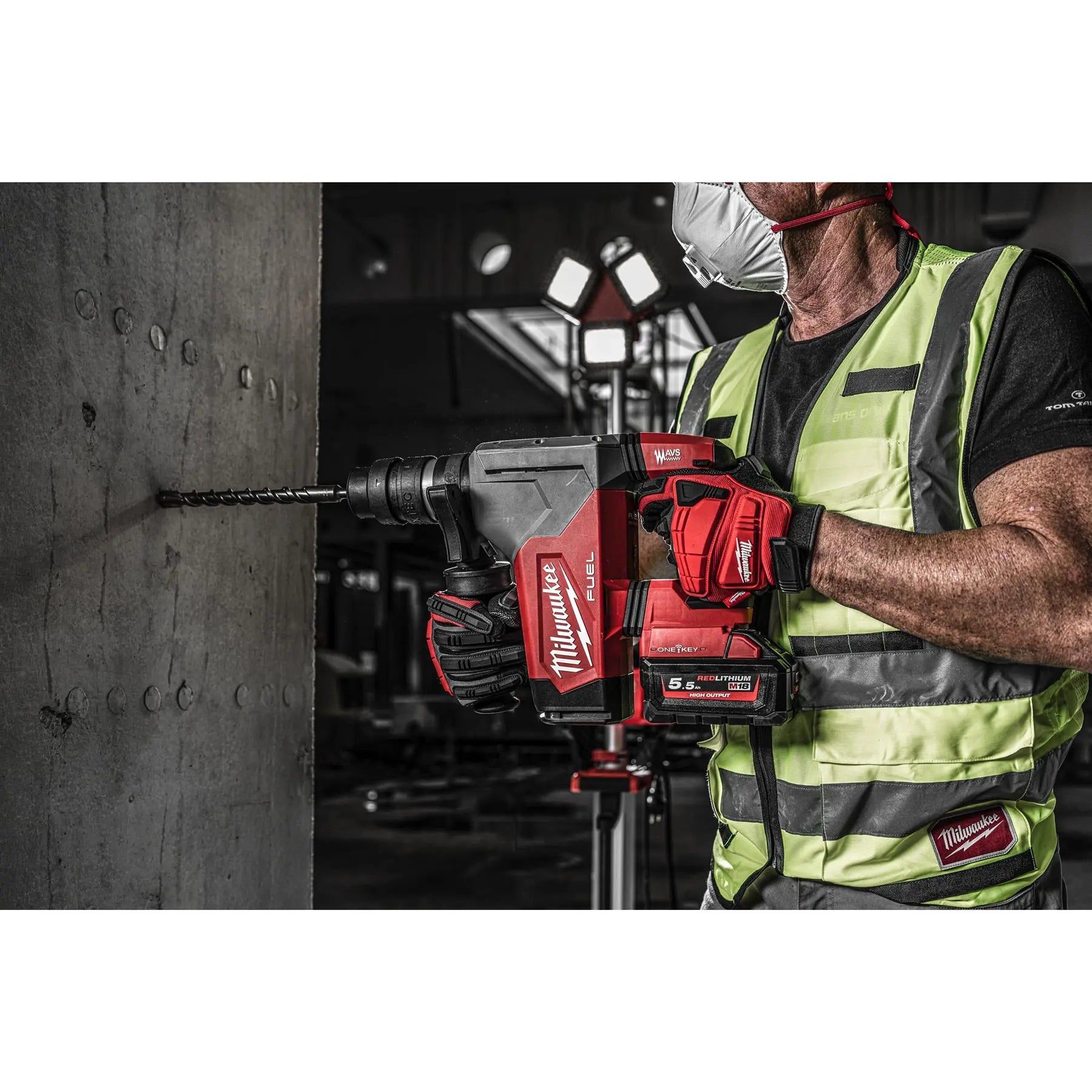 Milwaukee M18 Fuel 18V One-Key 4 Mode 32mm Cordless SDS Plus Hammer Drill Fixtec Chuck HD Box Bare Unit M18ONEFHPX-0X White Rose Tools