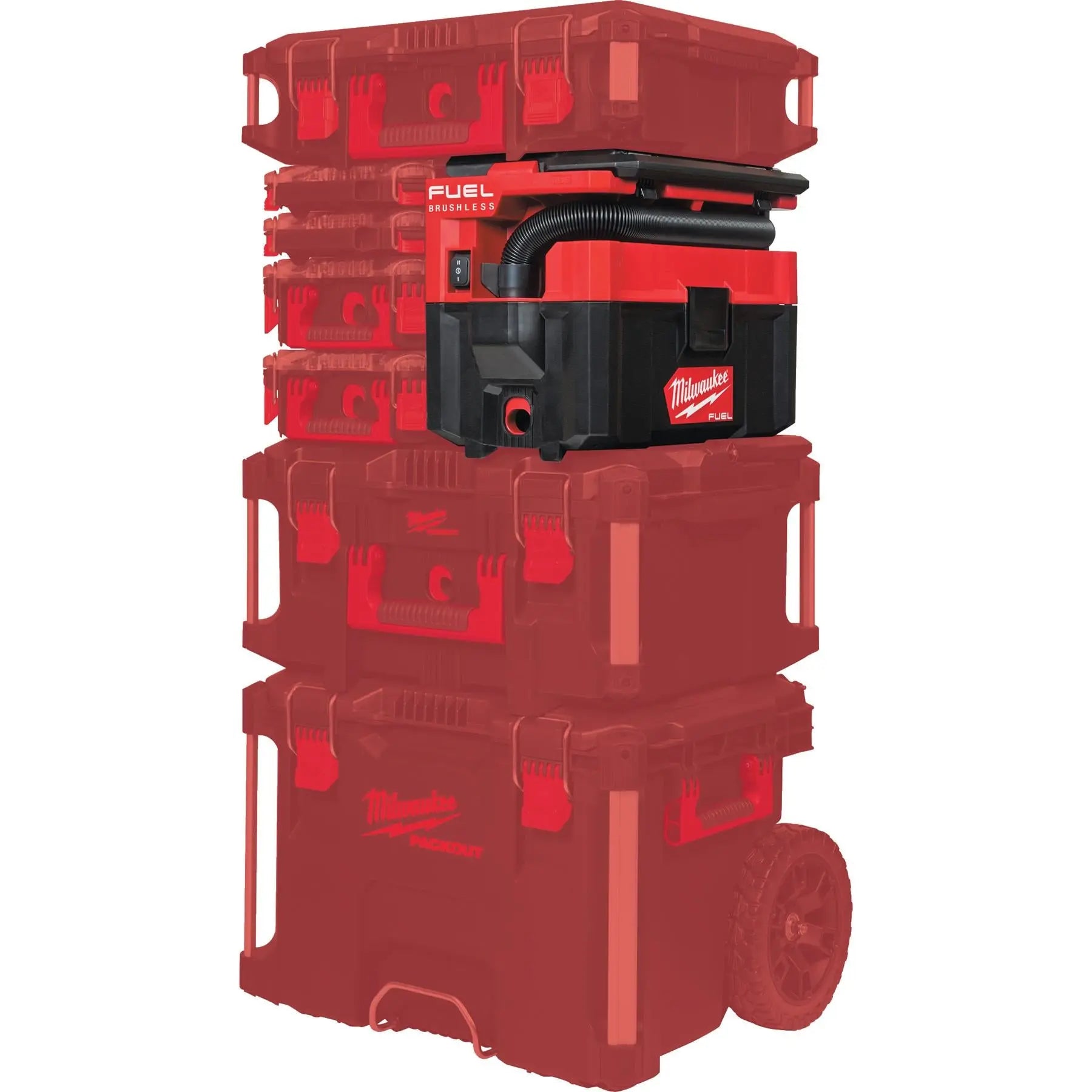 Milwaukee M18 Fuel 18V Packout Cordless Wet / Dry Vacuum Cleaner Bare Unit M18FPOVCL-0 White Rose Tools