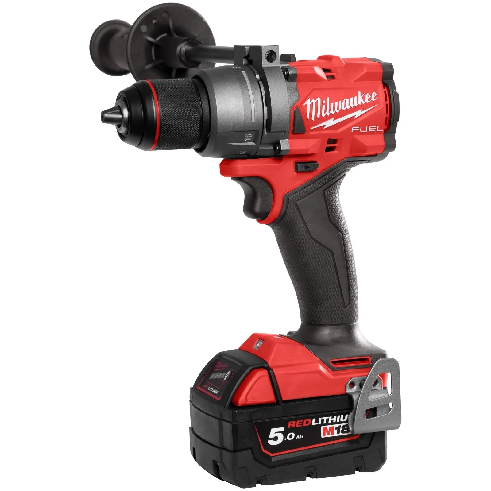 Milwaukee M18 Fuel 18V Percussion Cordless Combi Drill 2 x 5Ah Batteries and Charger M18FPD3-502X White Rose Tools