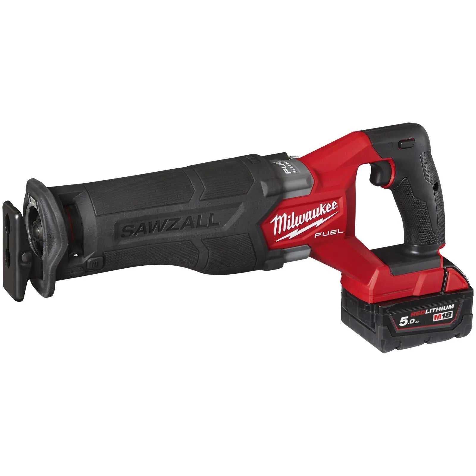 Milwaukee M18 Fuel 18V SAWZALL Cordless Reciprocating Saw 5.0Ah Battery Charger HD Box M18FSZ-501X White Rose Tools