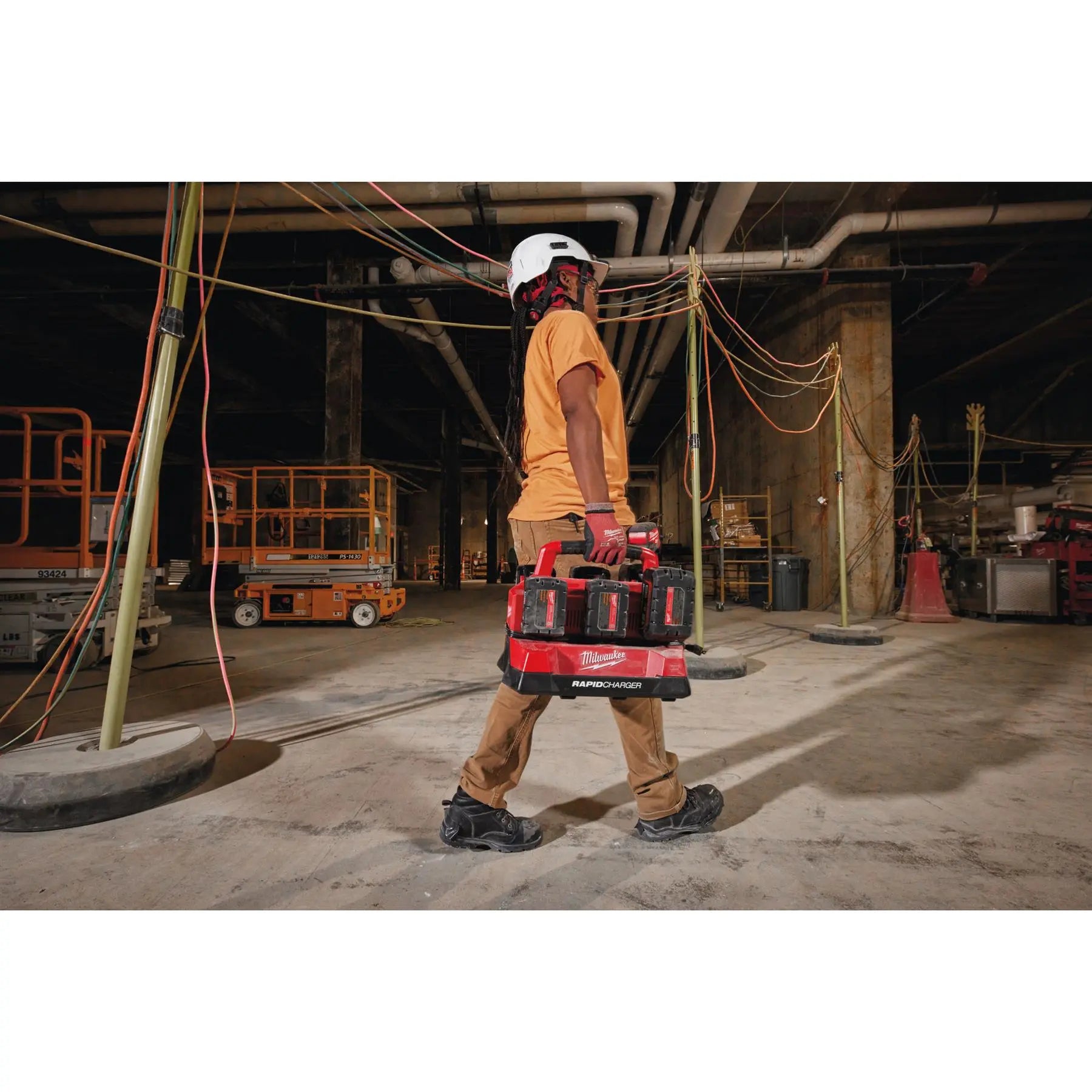 Milwaukee M18 Packout Six Bay Rapid Battery Charger M18PC6 White Rose Tools