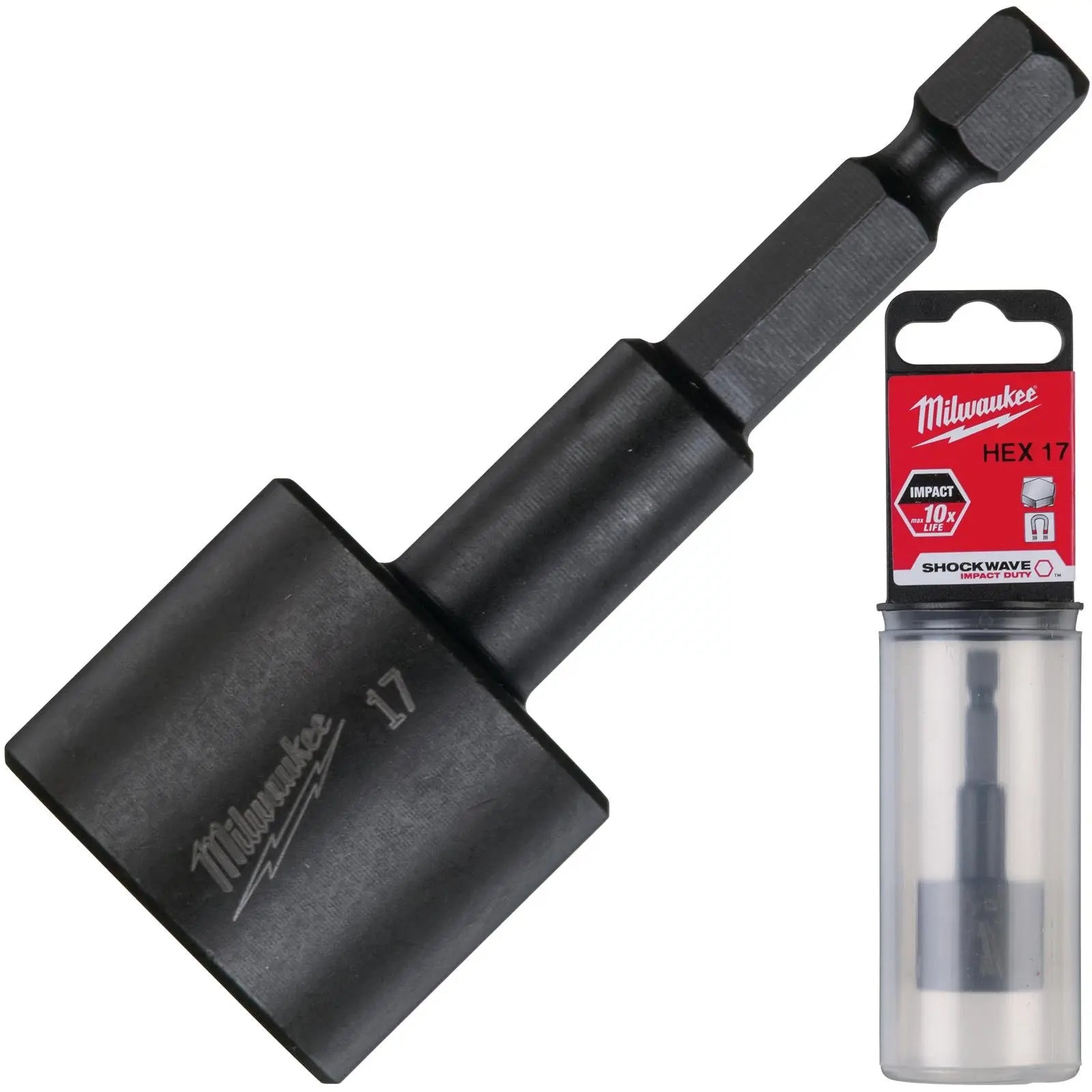 Milwaukee Magnetic Nut Driver Shockwave Impact Duty 1/4" Hex Shank Nut Runner