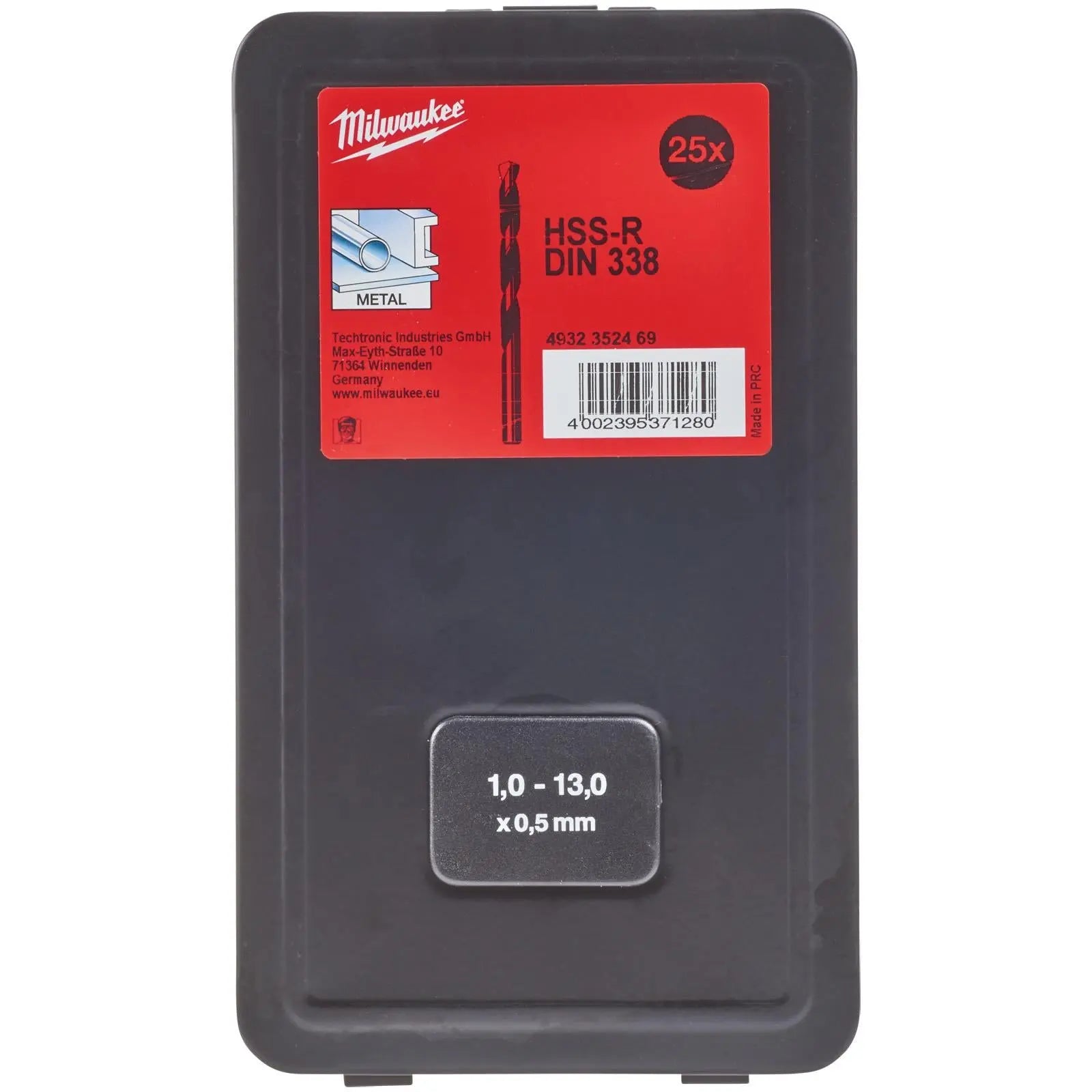 Milwaukee Metal Drill Bit Set Rollforged HSS-R DIN338 1-13mm 25 Pieces White Rose Tools