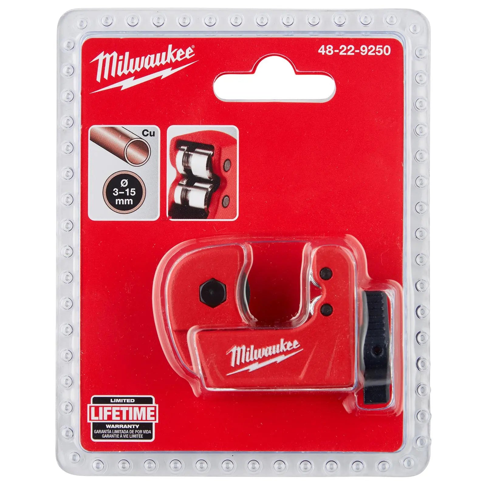 Milwaukee Mini Copper Pipe Tubing Cutter 3 - 15mm Capacity
