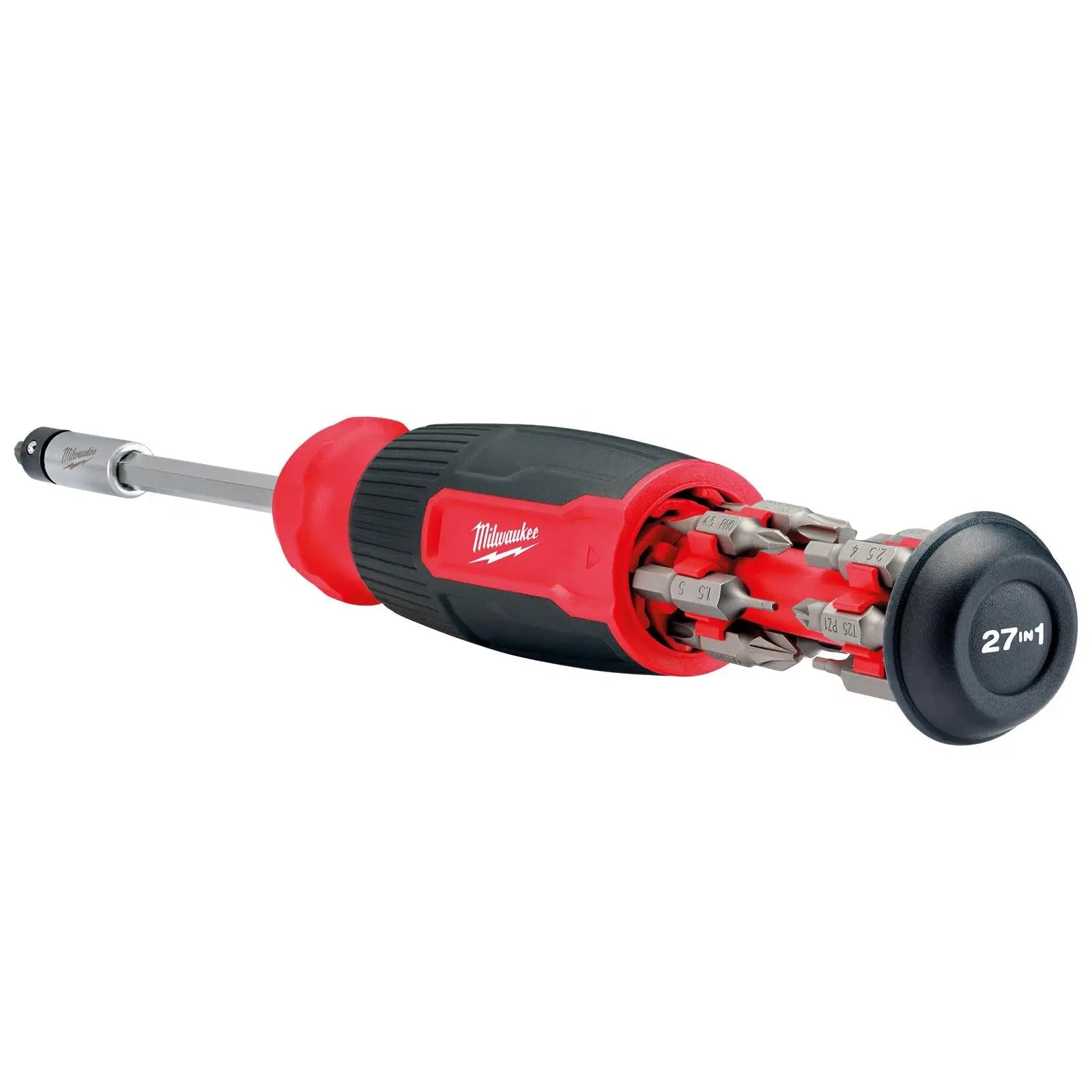 Milwaukee Multi Bit Screwdriver Set 27 in 1 Pozi Phillips Torx Slotted Hex White Rose Tools