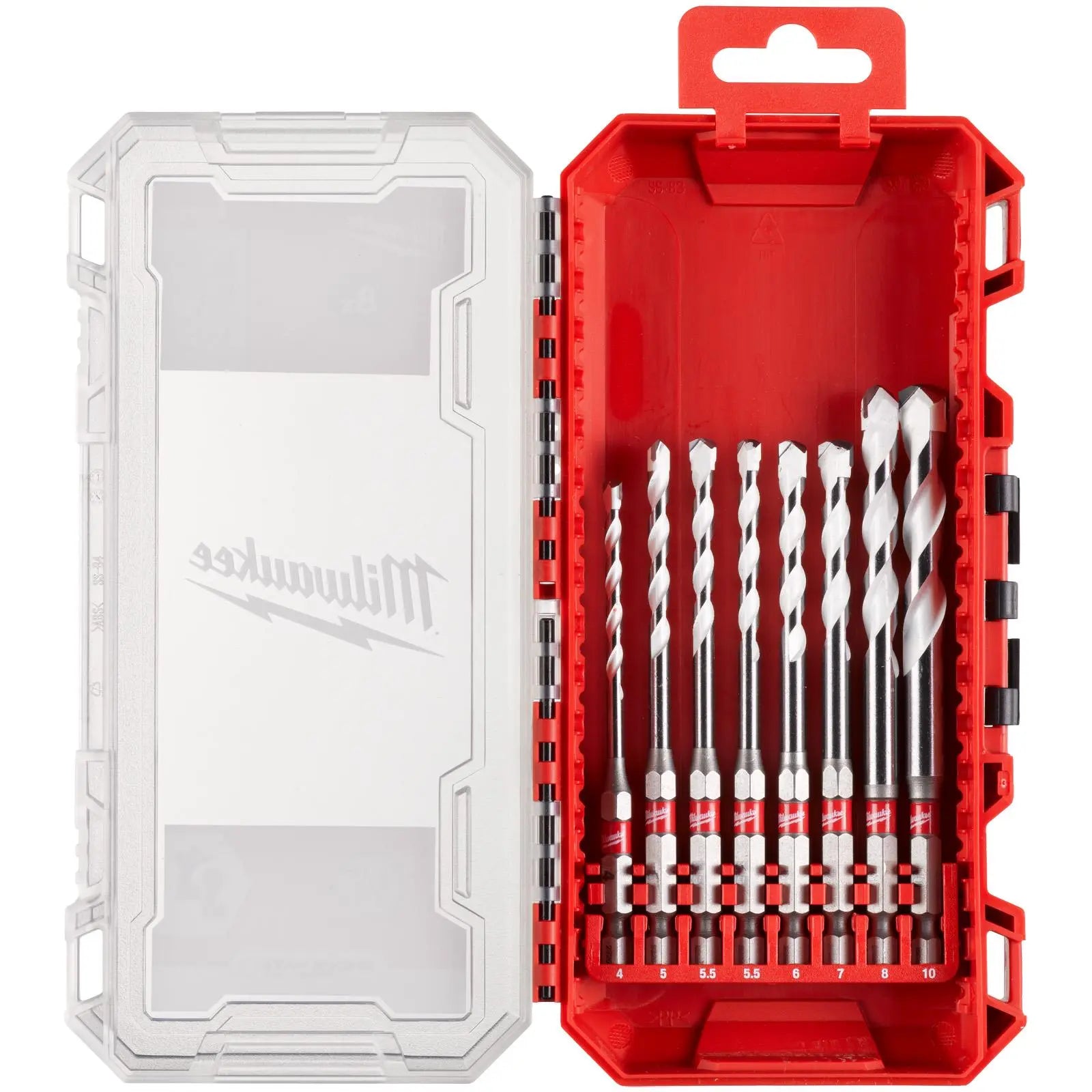 Milwaukee Multi Material Drill Bit Set Gen 2 PACKOUT Compatible Case 4-10mm 8 Pieces White Rose Tools