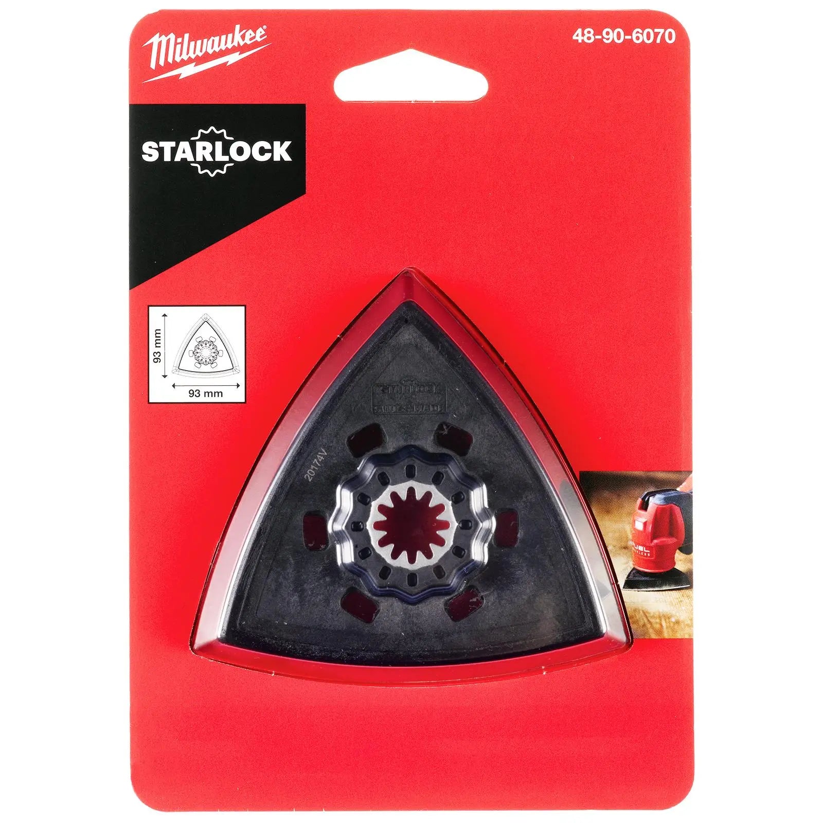 Milwaukee Multi Tool Sanding Pad 93mm Hook and Loop Backing Pad Starlock