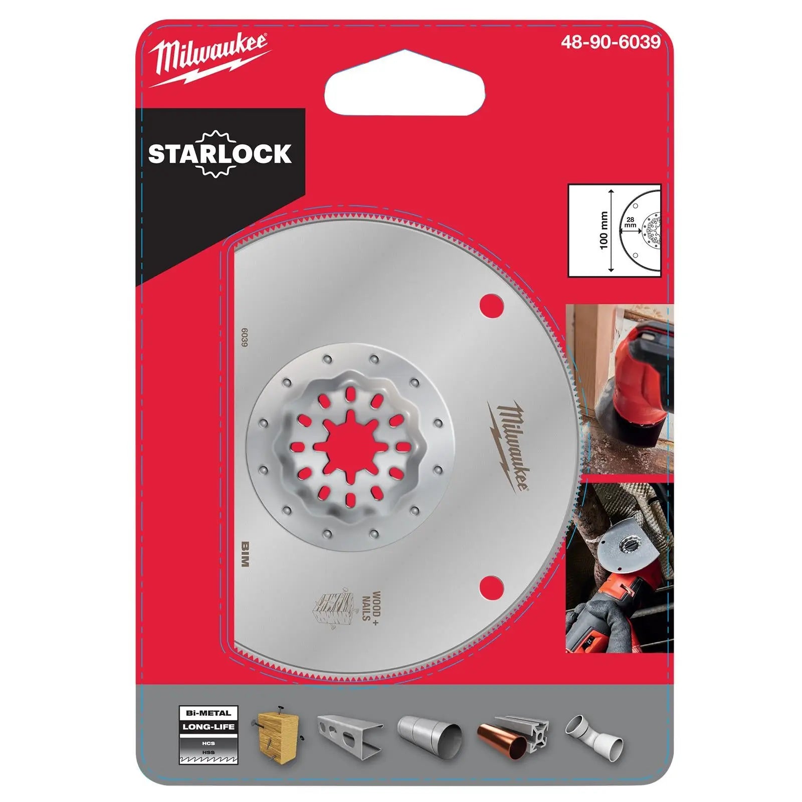 Milwaukee Multi Tool Segmented Cutting Blade 100mm x 28mm Multi Material Starlock