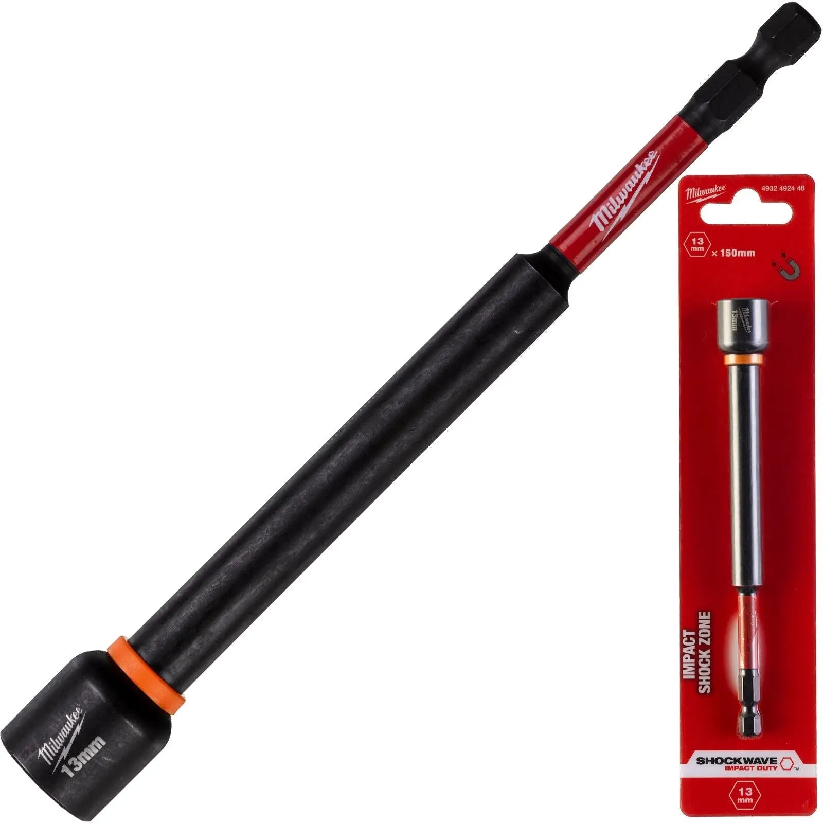 Milwaukee Nut Driver Magnetic Gen II SHOCKWAVE Impact Duty Individual  White Rose Tools