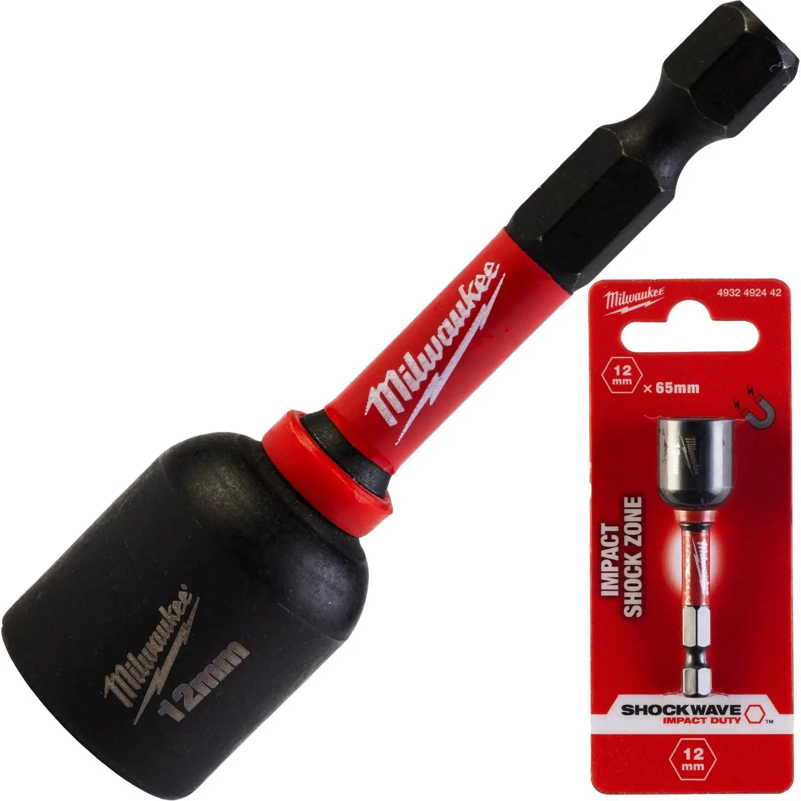 Milwaukee Nut Driver Magnetic Gen II SHOCKWAVE Impact Duty Individual  White Rose Tools