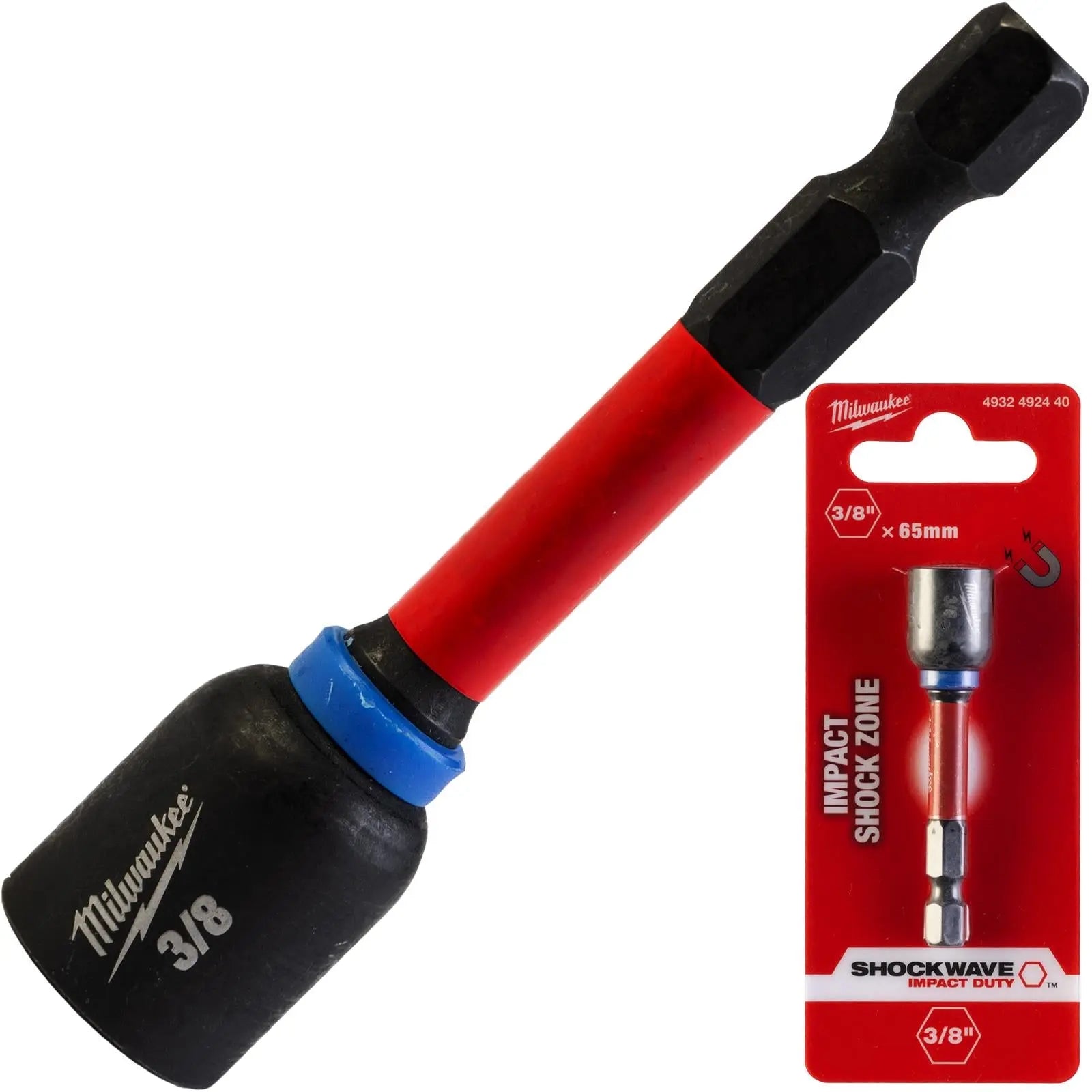 Milwaukee Nut Driver Magnetic Gen II SHOCKWAVE Impact Duty Individual  White Rose Tools