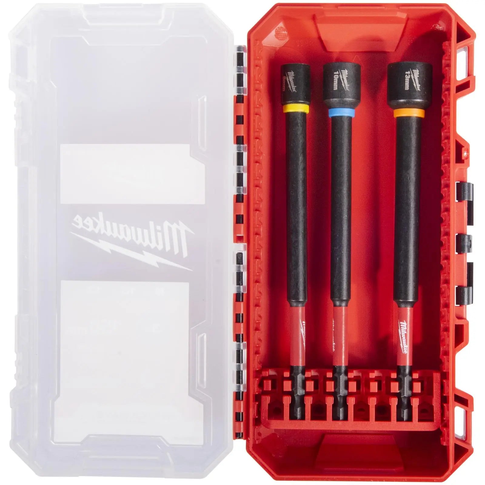 Milwaukee Nut Driver Set 150mm Long SHOCKWAVE Impact Duty 3 Piece 8-13mm White Rose Tools